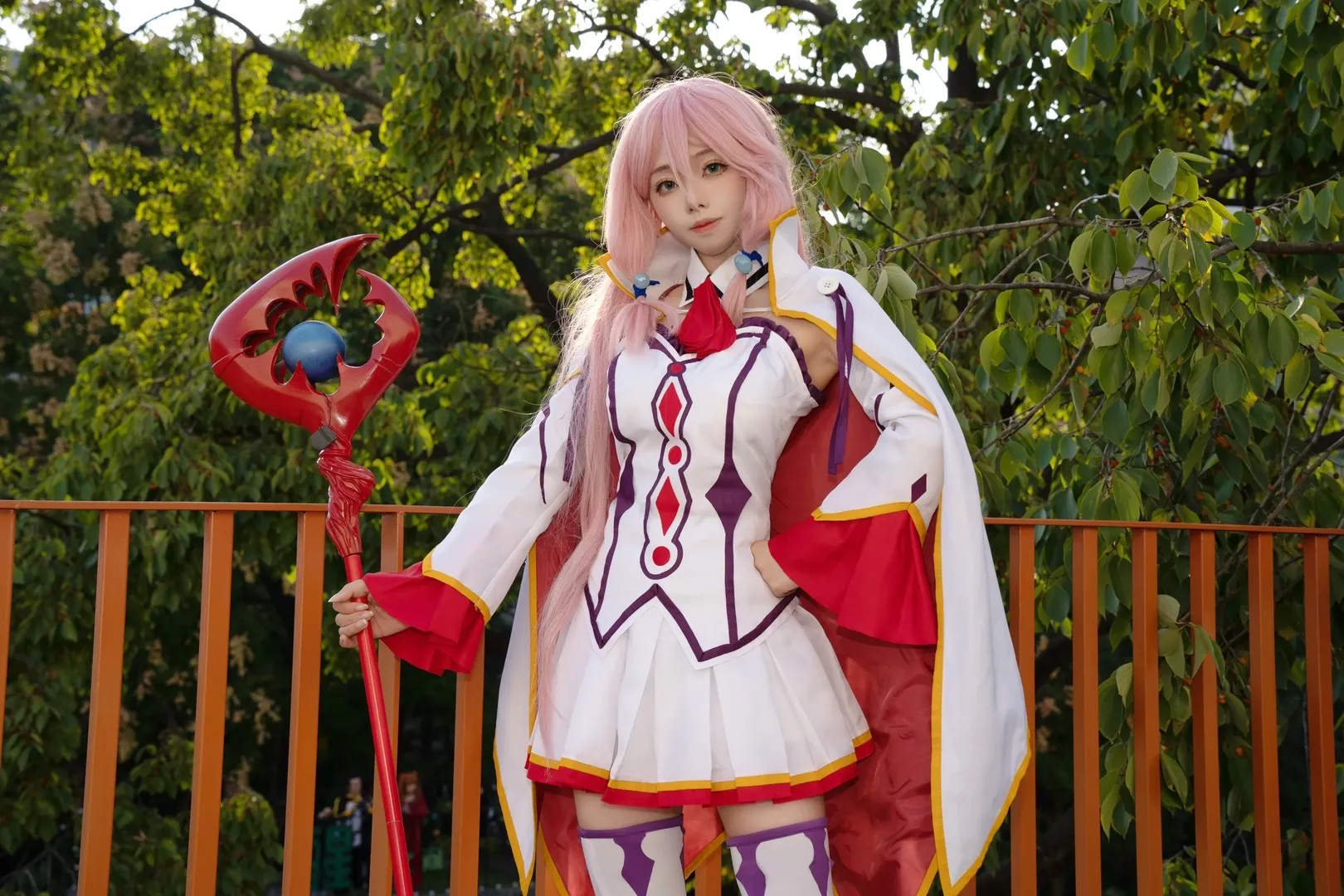 二次元少女, 户外摄影, 芙蕾雅cos, 粉色头发cosplay, 魔法师 - 第7张
