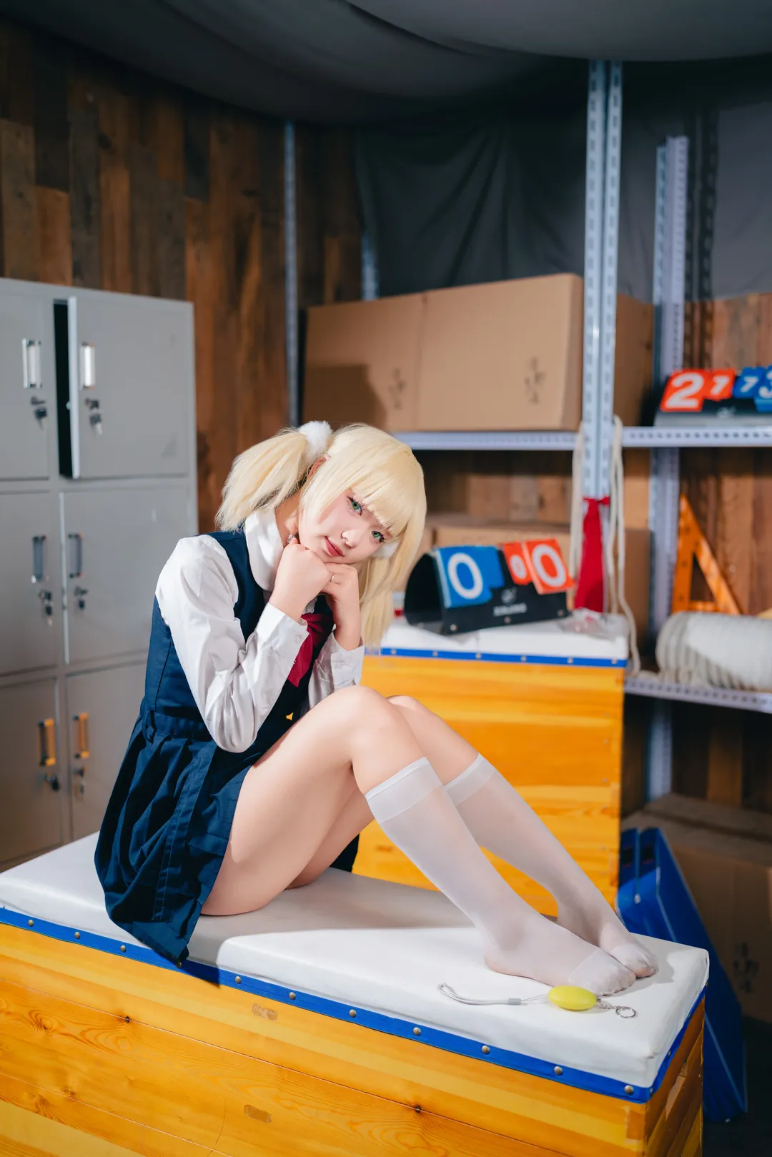 二次元, cosplay, 校园风, 时雨羽衣cos, Vtuber