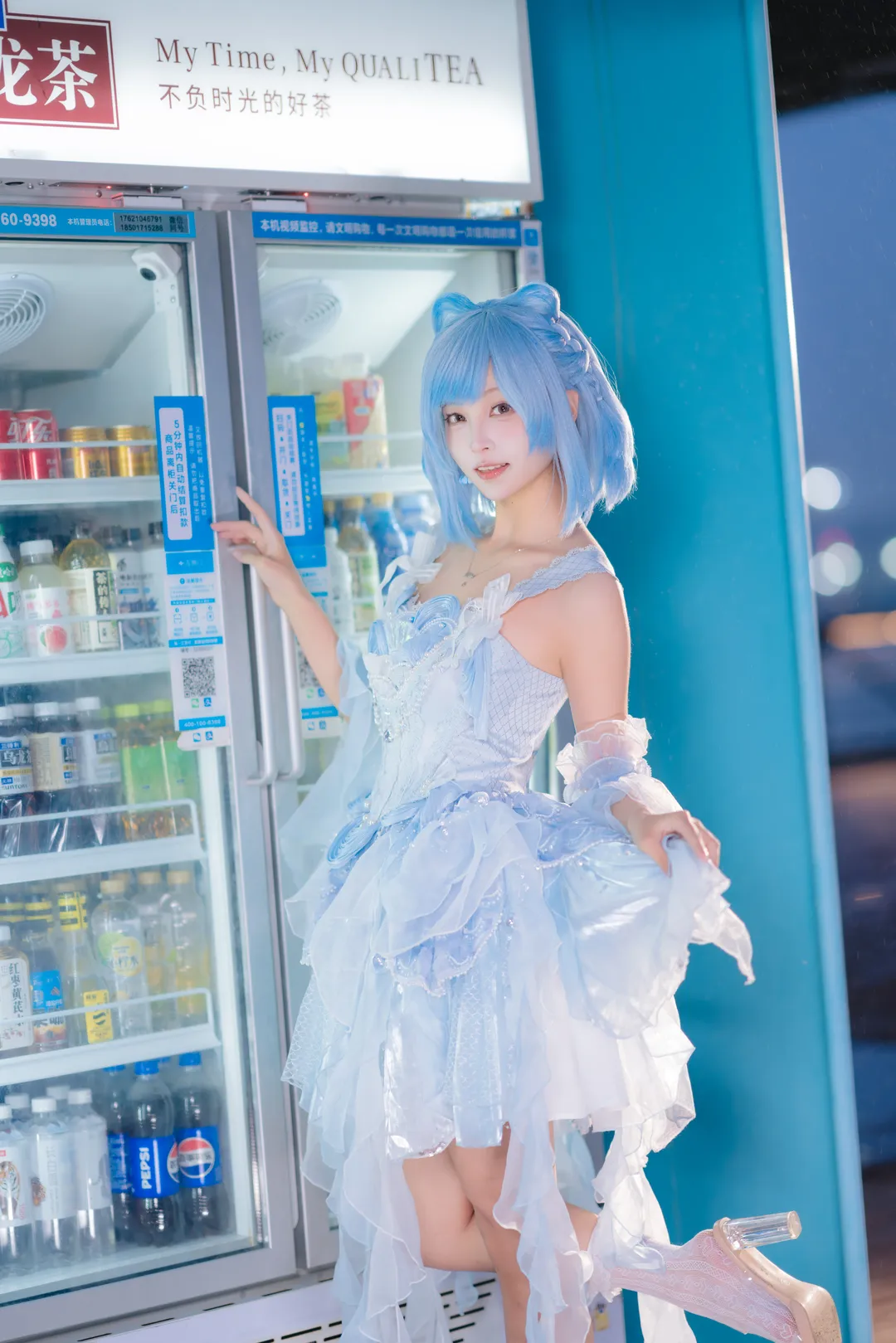 夜景人像, cosplay摄影, 二次元穿搭, 水蓝蓝cos, 洛克王国世界 - 第10张