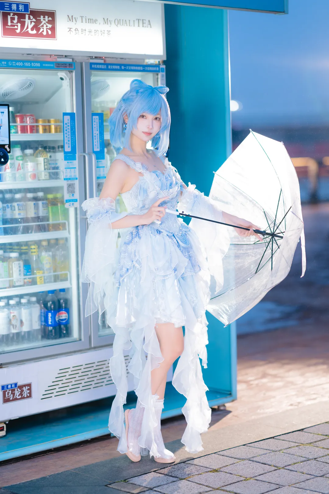 夜景人像, cosplay摄影, 二次元穿搭, 水蓝蓝cos, 洛克王国世界 - 第8张