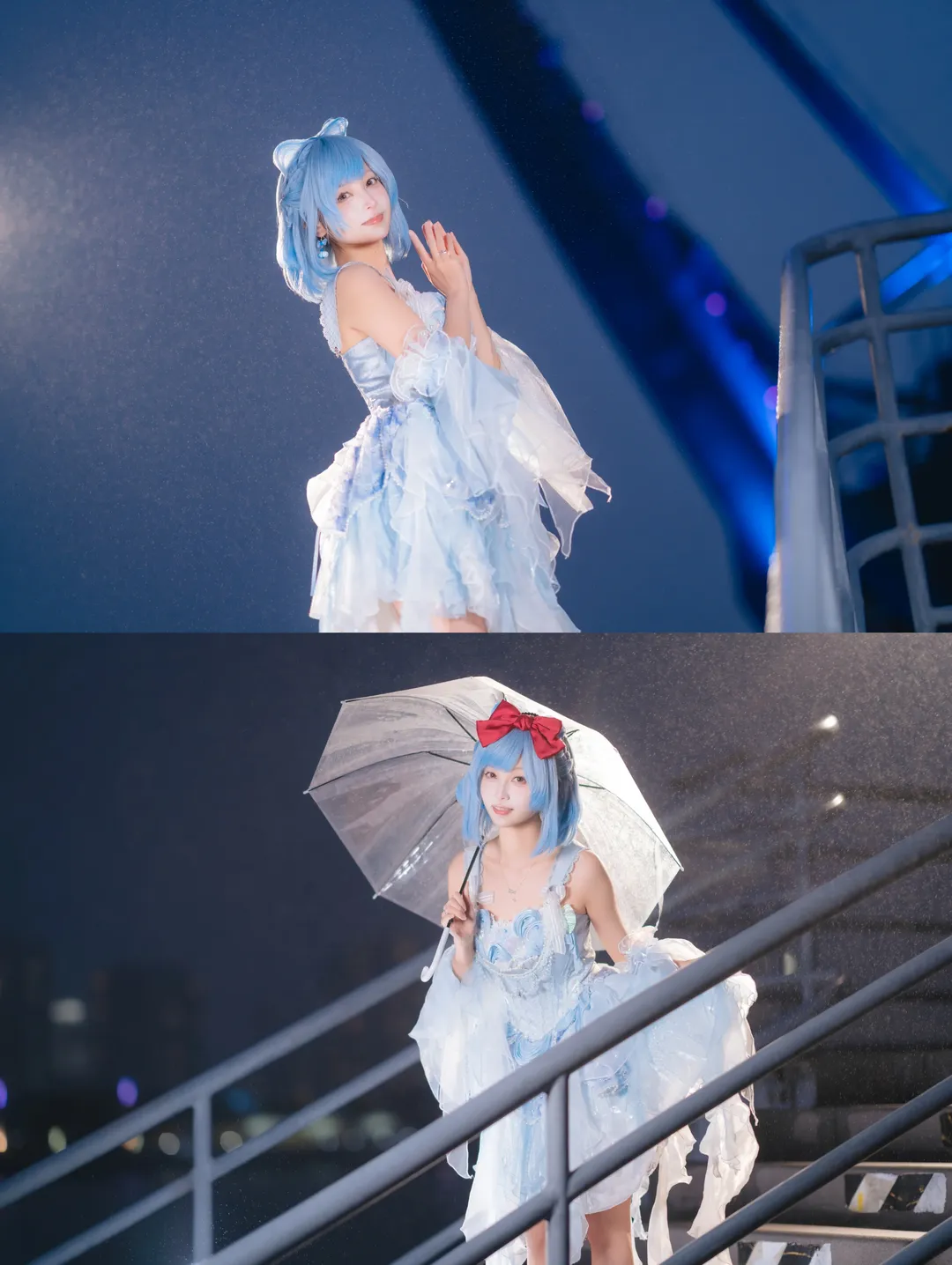 二次元摄影, cosplay分享, 水蓝蓝cos, 洛克王国世界, 蓝调氛围感 - 第2张