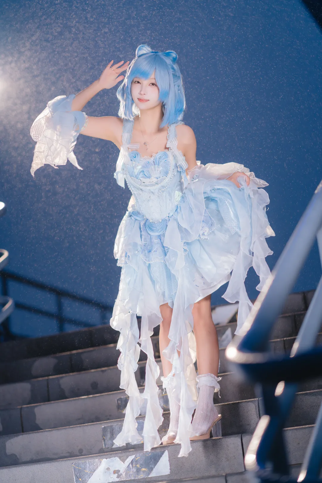 二次元摄影, cosplay分享, 水蓝蓝cos, 洛克王国世界, 蓝调氛围感 - 第5张