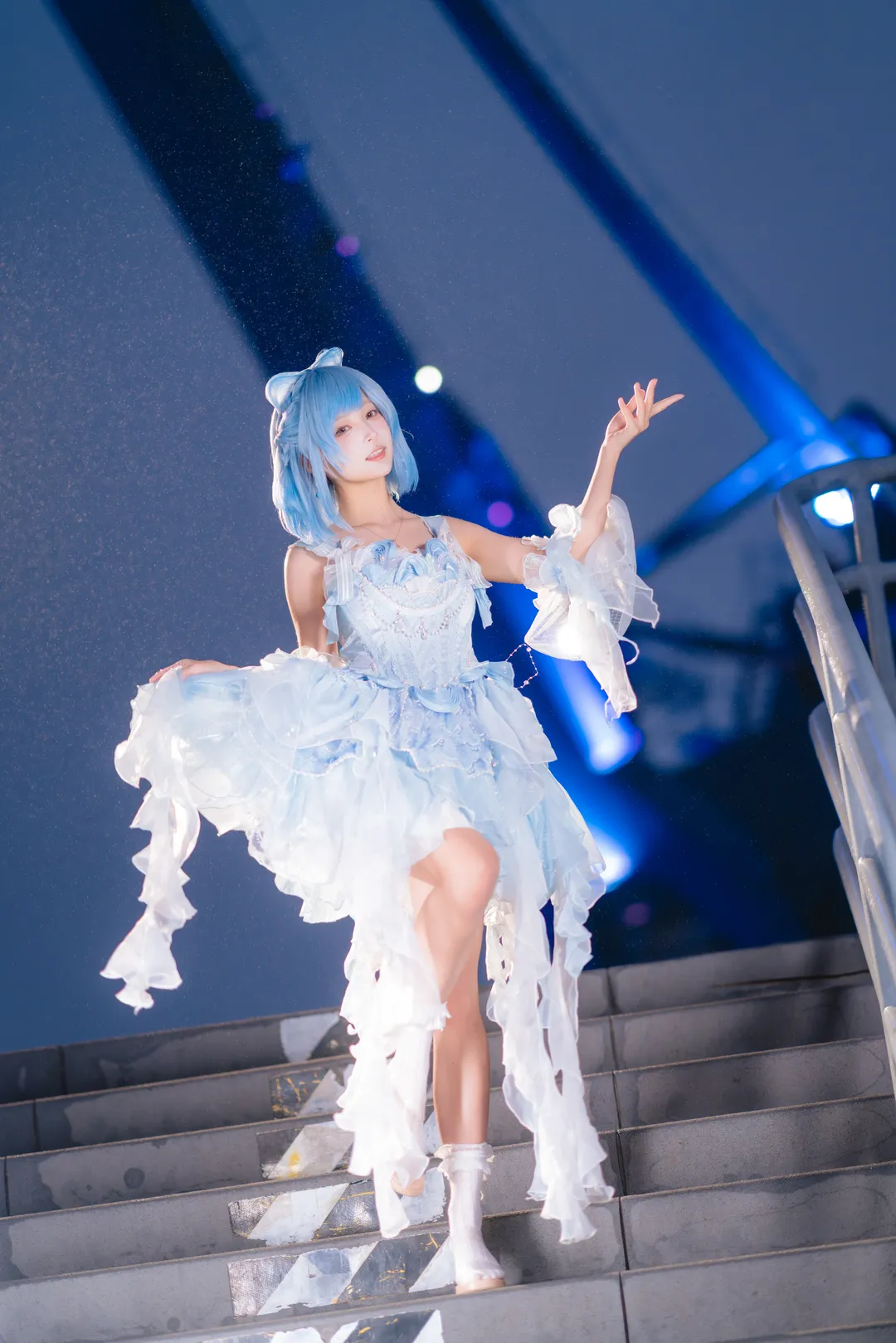 二次元摄影, cosplay分享, 水蓝蓝cos, 洛克王国世界, 蓝调氛围感 - 第6张