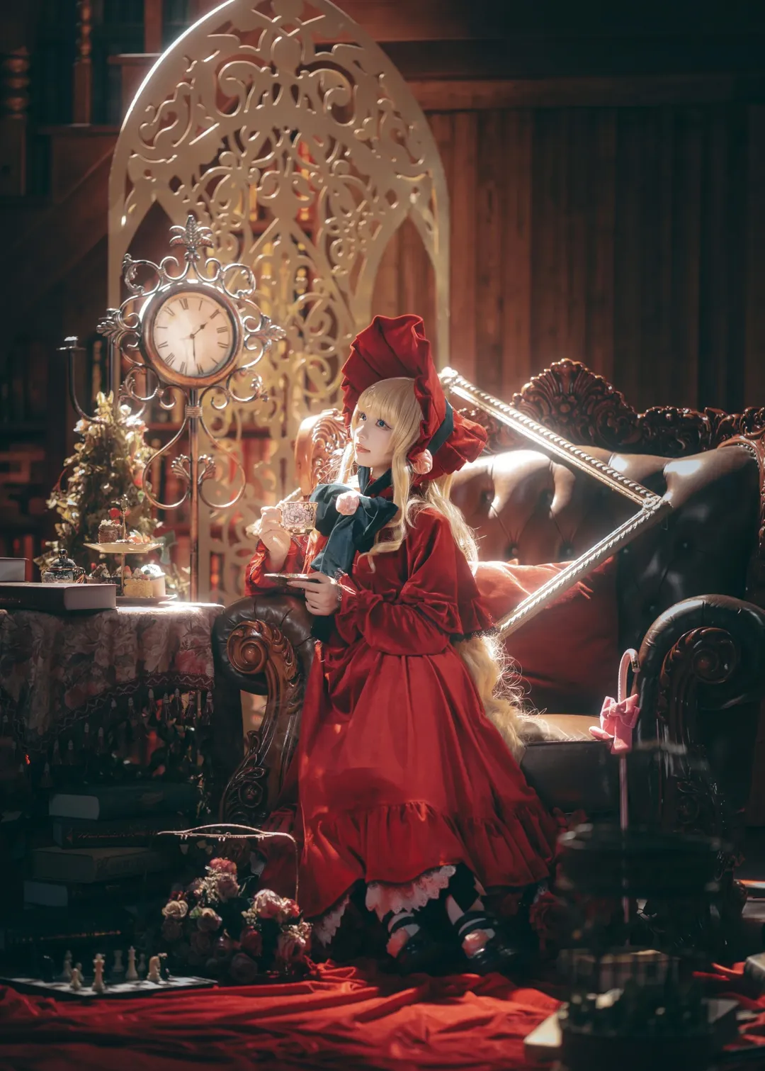 蔷薇少女, 梦幻光影, 真红cos, 复古洋装摄影, 人偶写真