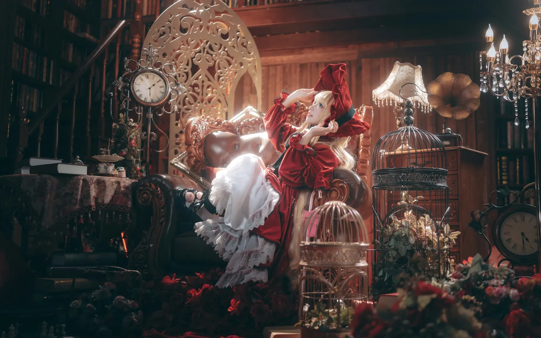 蔷薇少女, 梦幻光影, 真红cos, 复古洋装摄影, 人偶写真 - 第11张