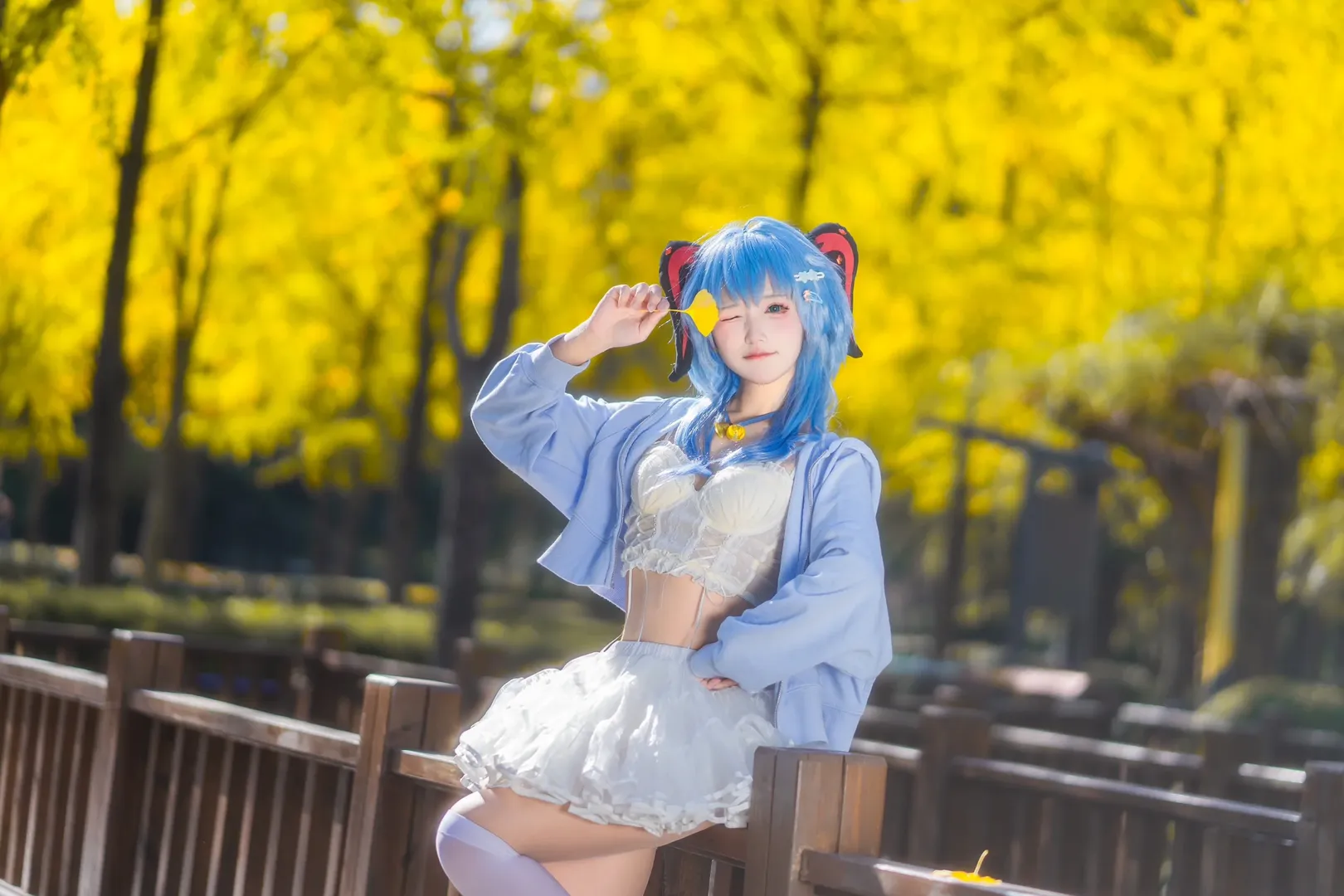 原神, 甘雨 コスプレ, 独自設定, 銀杏, 日常風 - 5枚目