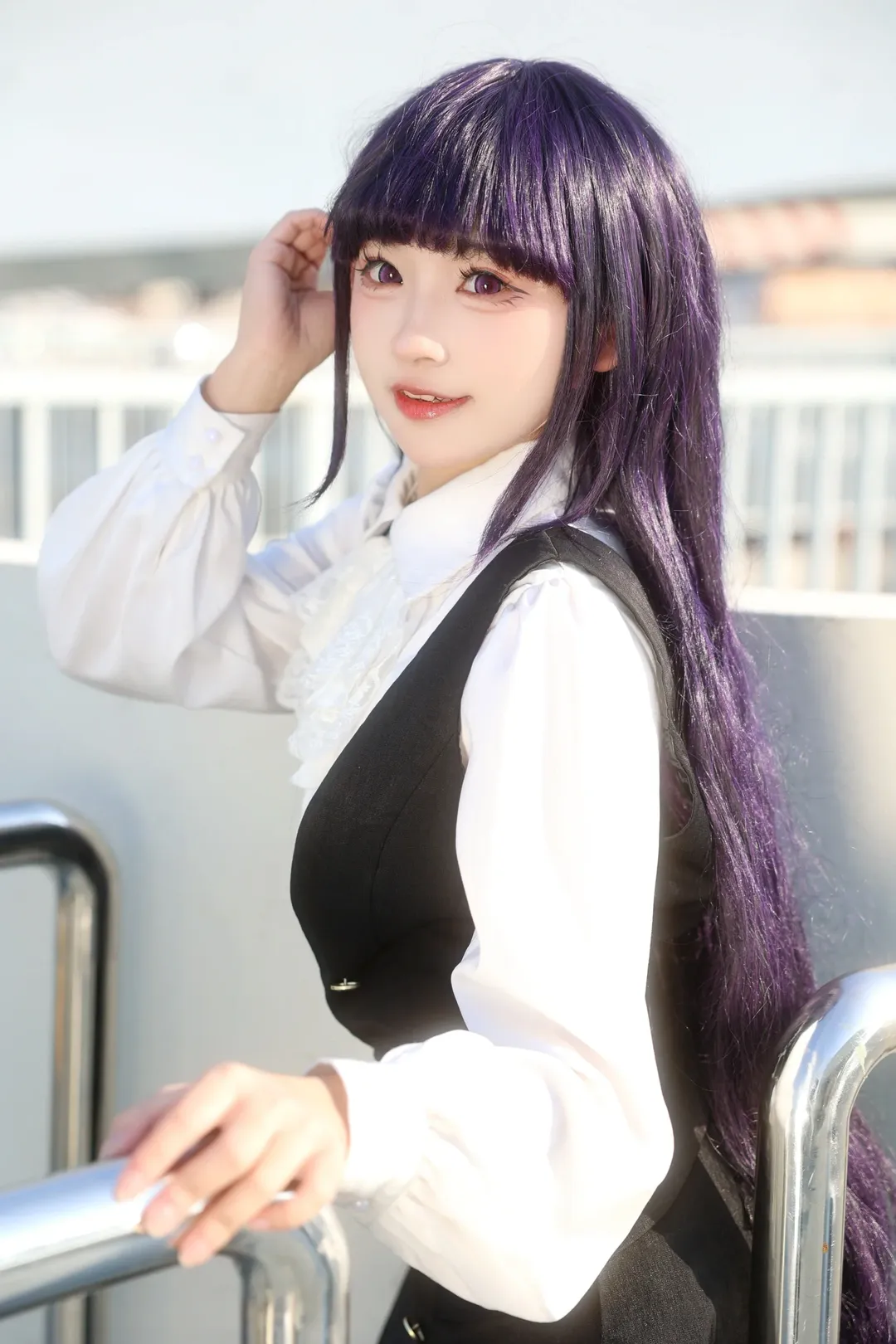 凛凛蝶cos, 妖狐仆, cosplay日常, 二次元穿搭, 户外人像 - 第11张