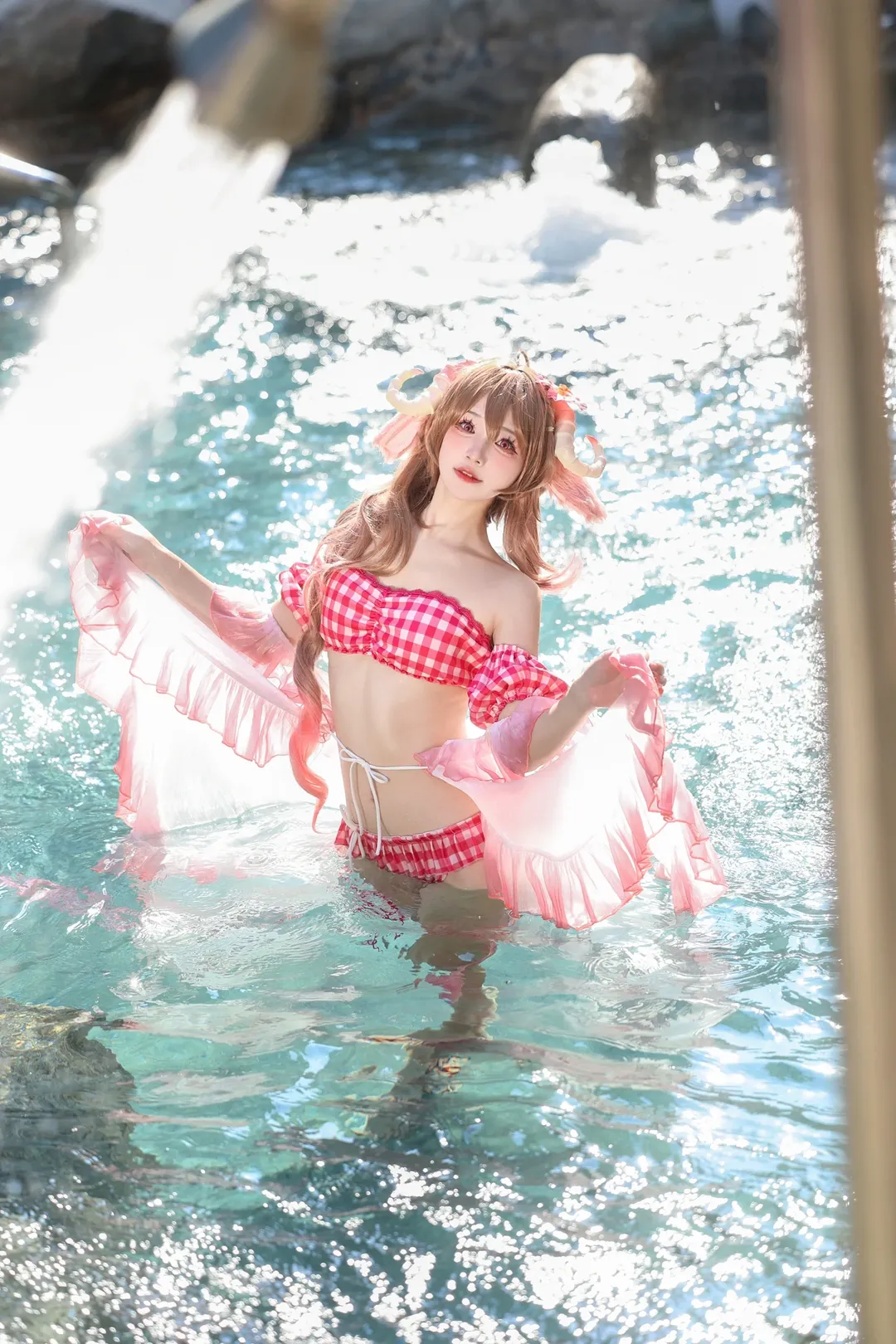 户外摄影, 二次元cosplay, 明日方舟, 艾雅法拉cos, 夏日泳装cos - 第4张