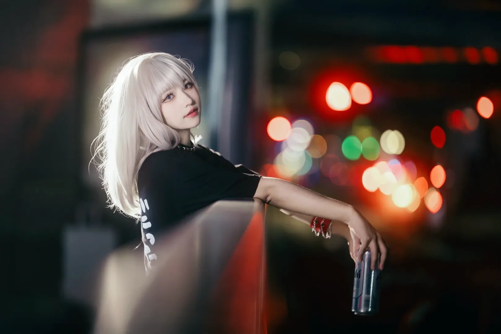 Night portrait, Anime-style fashion, Cosplay photos, Kawaragi Momoka cosplay, GIRLS BAND CRY - Image 3