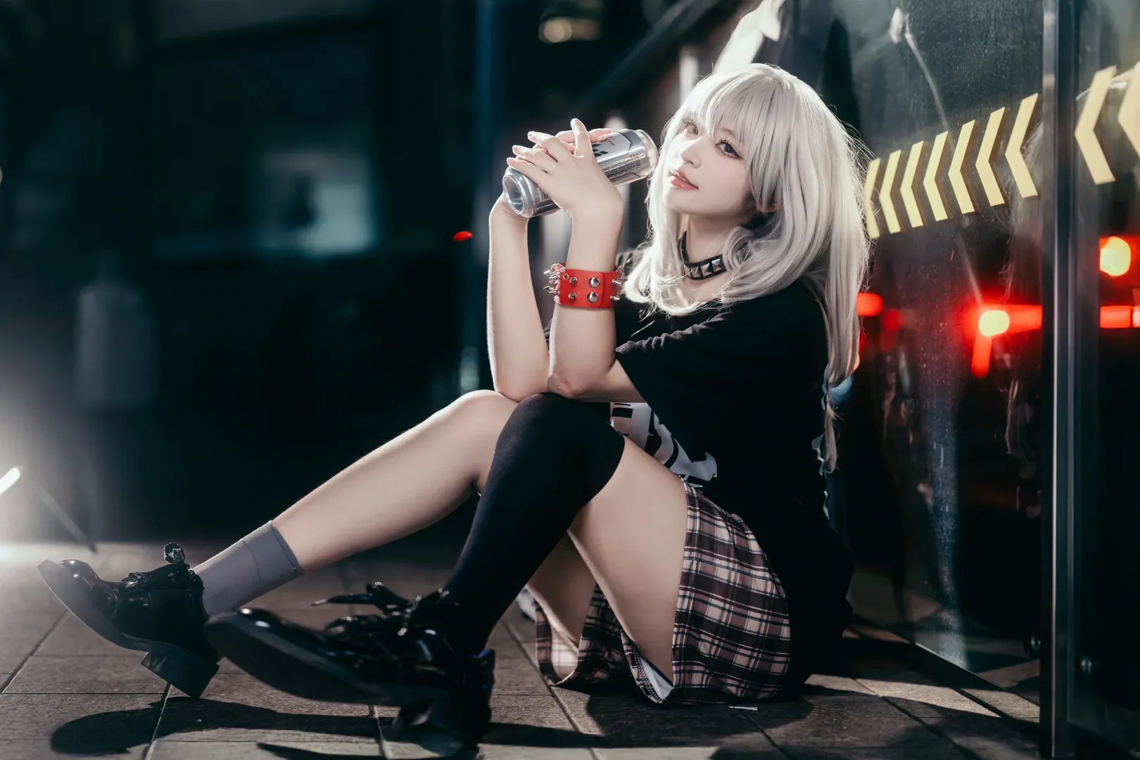 Night portrait, Anime-style fashion, Cosplay photos, Kawaragi Momoka cosplay, GIRLS BAND CRY - Image 6