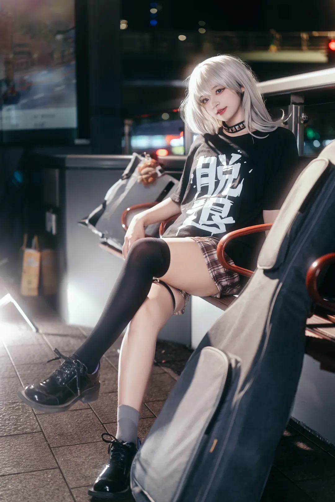 Night portrait, Anime-style fashion, Cosplay photos, Kawaragi Momoka cosplay, GIRLS BAND CRY - Image 7