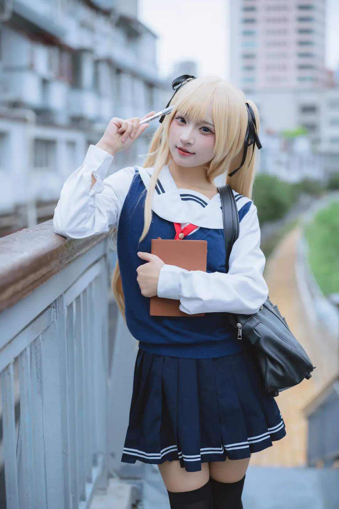 冴えない彼女の育てかた, セーラー服, 英梨々 コスプレ, 金髪ツインテール, 学園風コスプレ