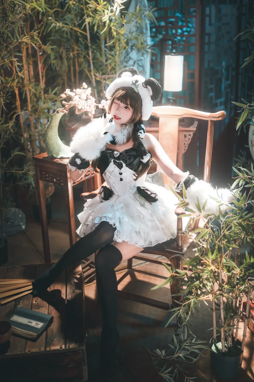 永劫无间, 二次元cosplay, 国风摄影, 沈妙cos, 熊猫女仆装 - 第2张
