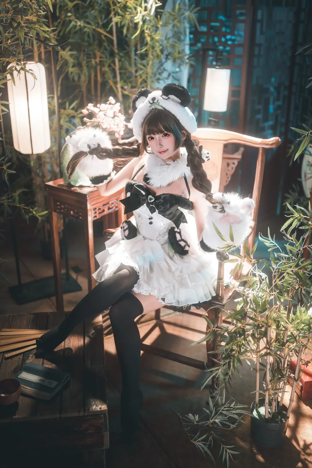 永劫无间, 二次元cosplay, 国风摄影, 沈妙cos, 熊猫女仆装 - 第4张