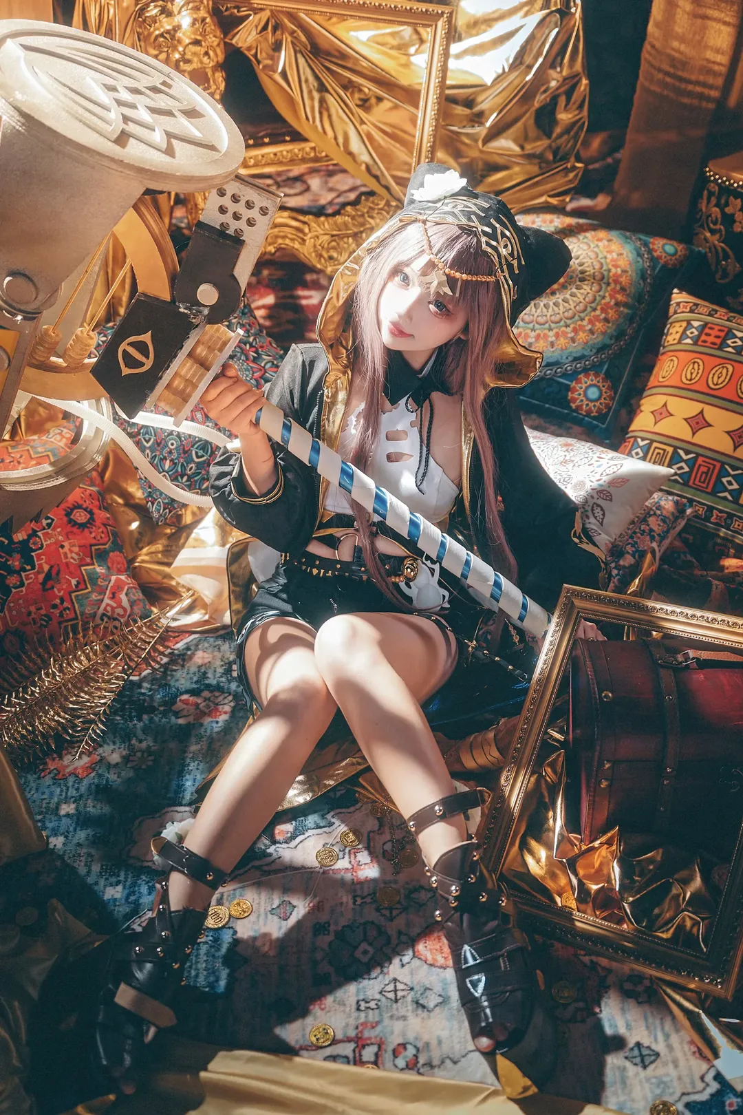 明日方舟, 佩佩cos, cosplay摄影, 明日方舟cos, 金色主题 - 第3张