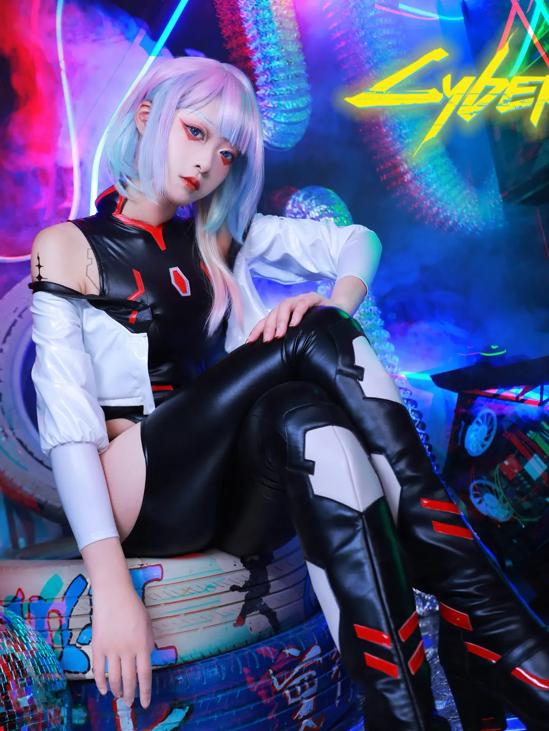 鸣潮, 赛博朋克, cosplay摄影, 露西cos, 边缘行者联动
