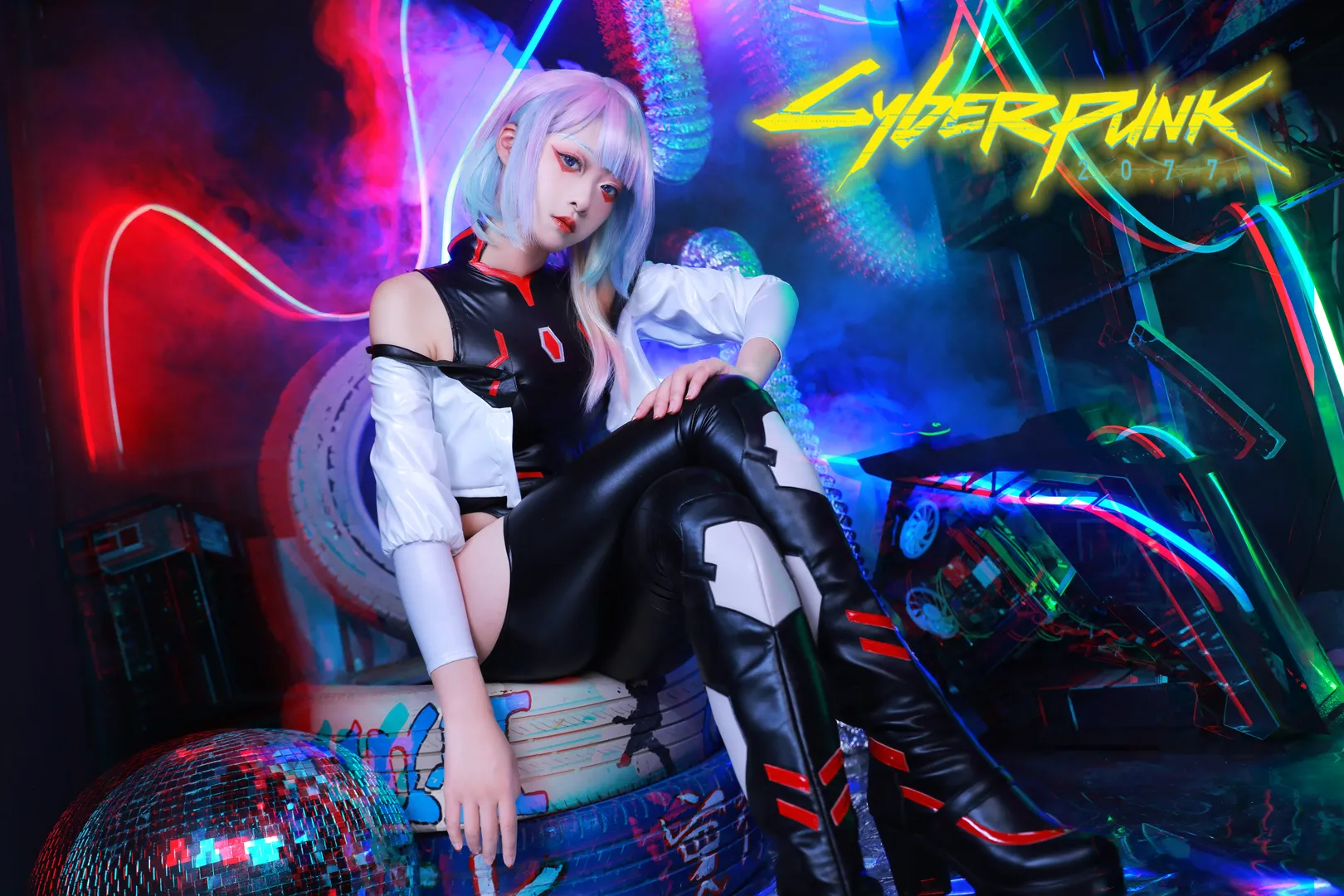 鸣潮, 赛博朋克, cosplay摄影, 露西cos, 边缘行者联动 - 第2张