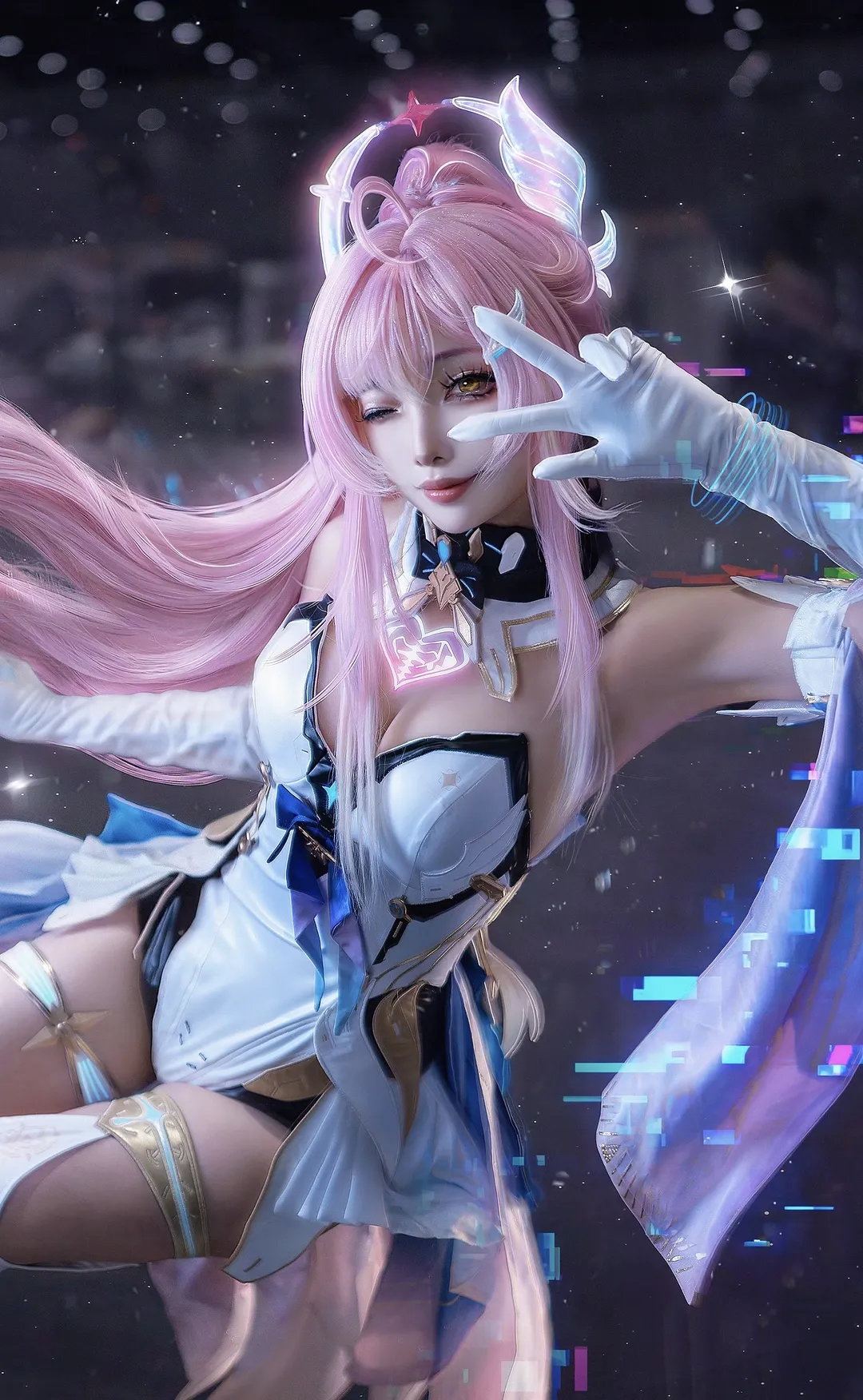 鳴潮, 二次元少女, 愛彌斯cos, cosplay攝影, 賽博朋克風