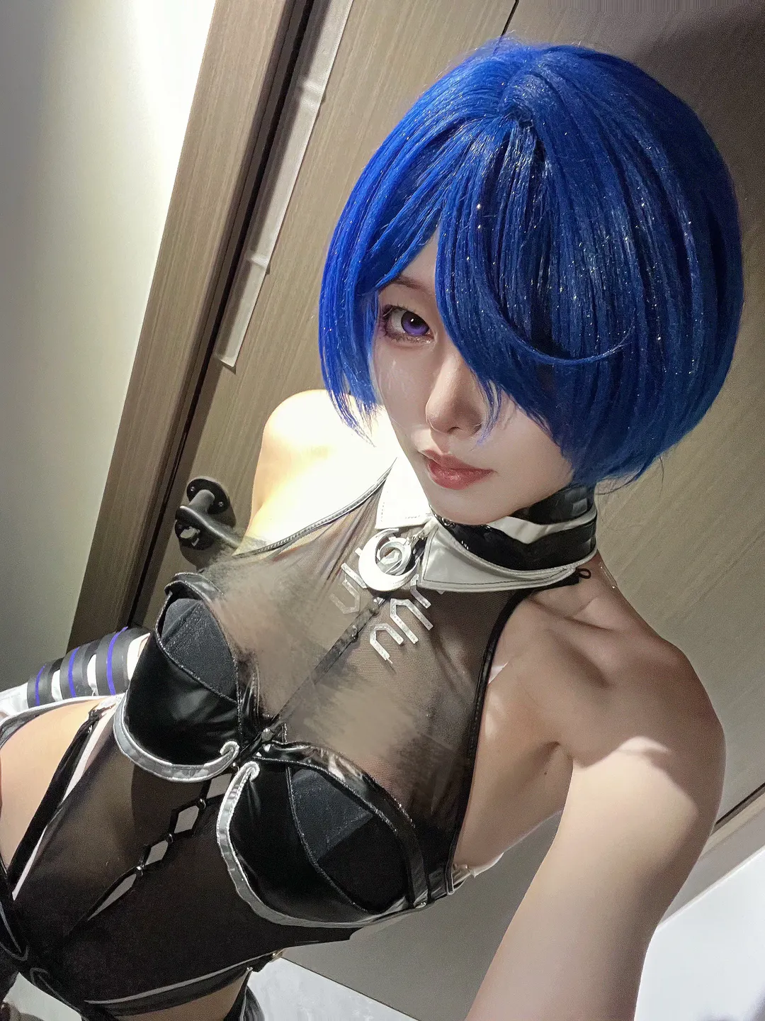 绝区零, cosplay, 普罗米娅cos, 赛博风, 黑透视