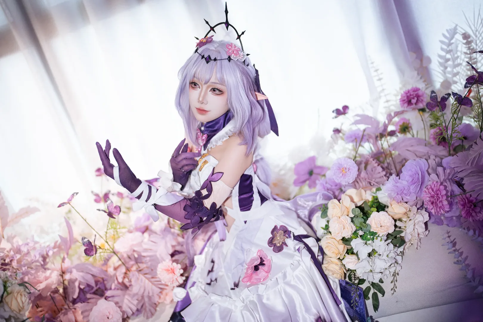 崩坏星穹铁道, 遐蝶cos, 二次元cos, cosplay正片, 花海写真 - 第3张