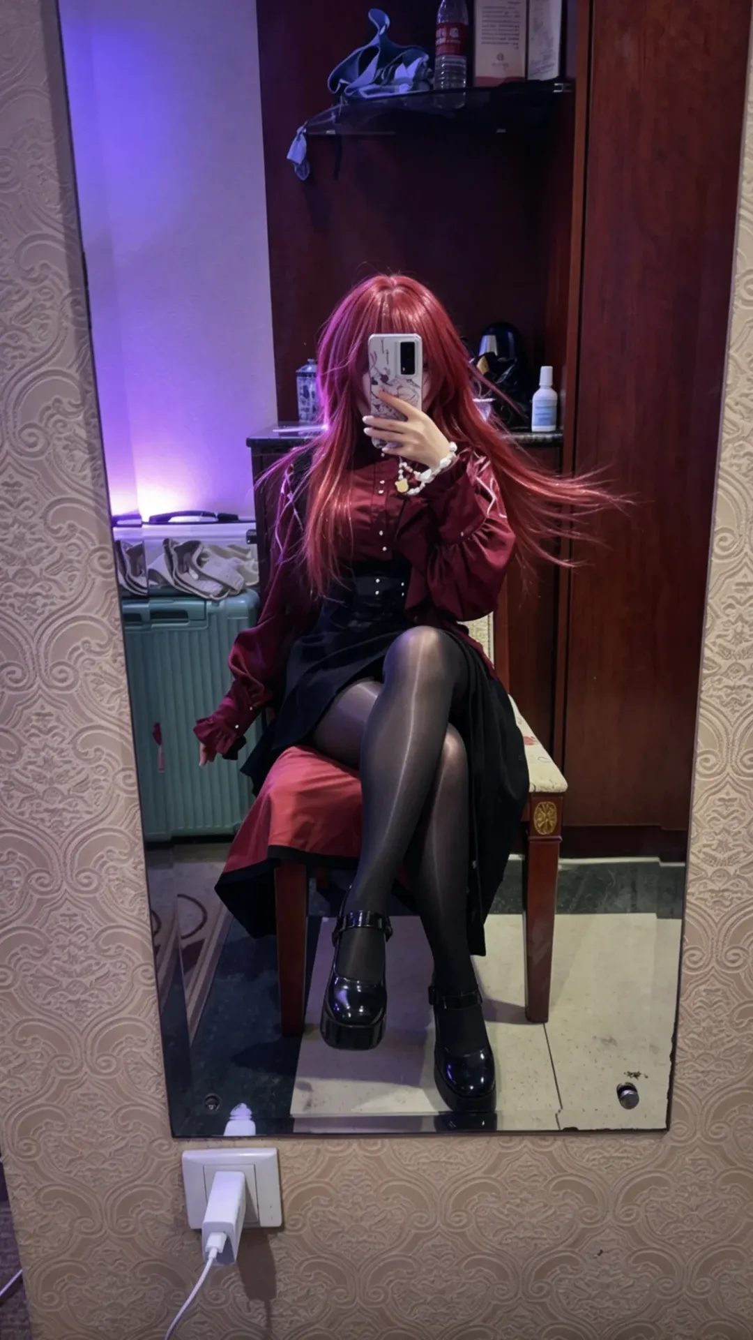 cosplay, 崩坏星穹铁道, 卡芙卡cos, 星核猎手, 红发造型 - 第1张