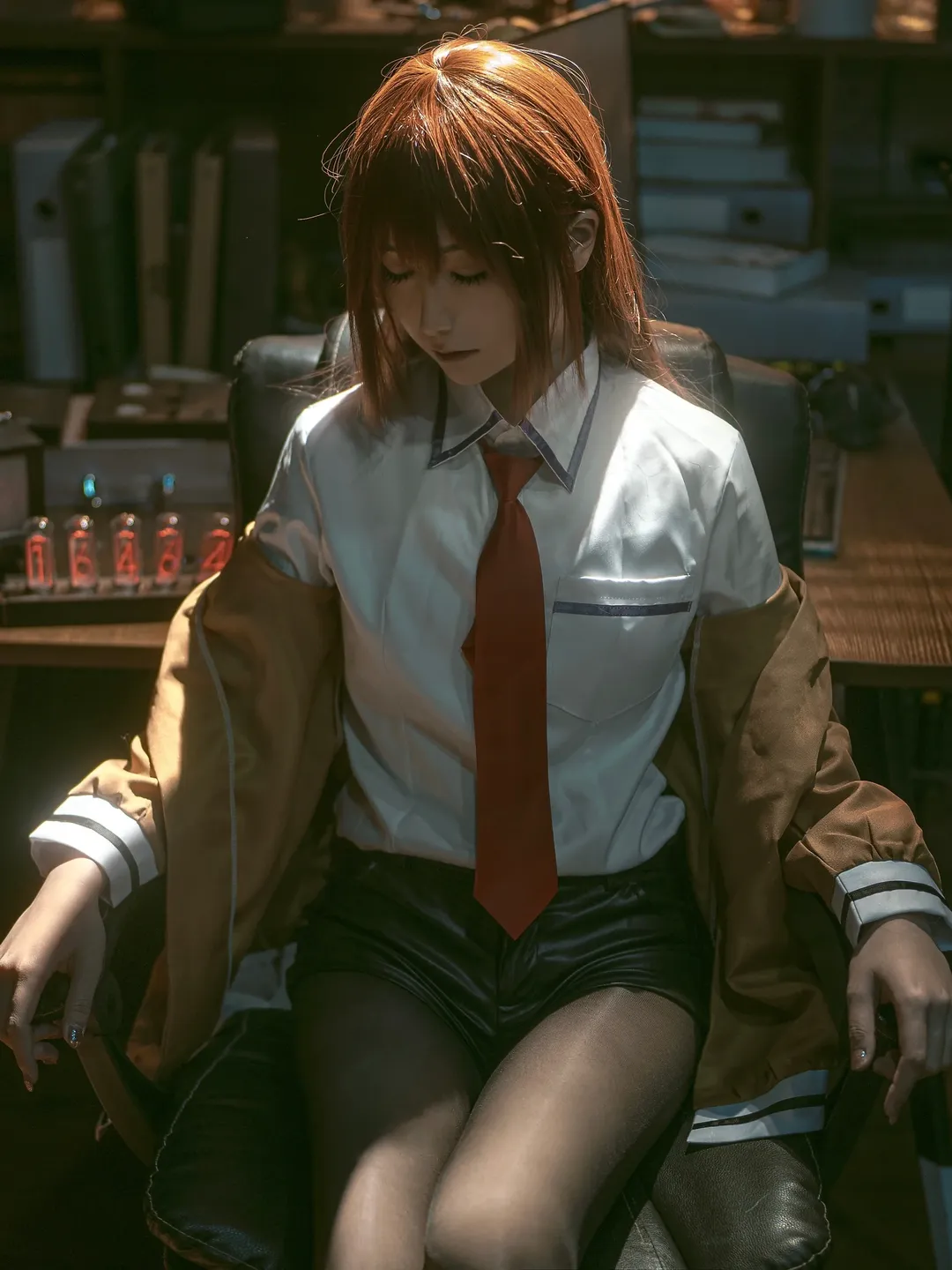 二次元摄影, 红发角色, 牧濑红莉栖cos, 命运石之门, cosplay日常
