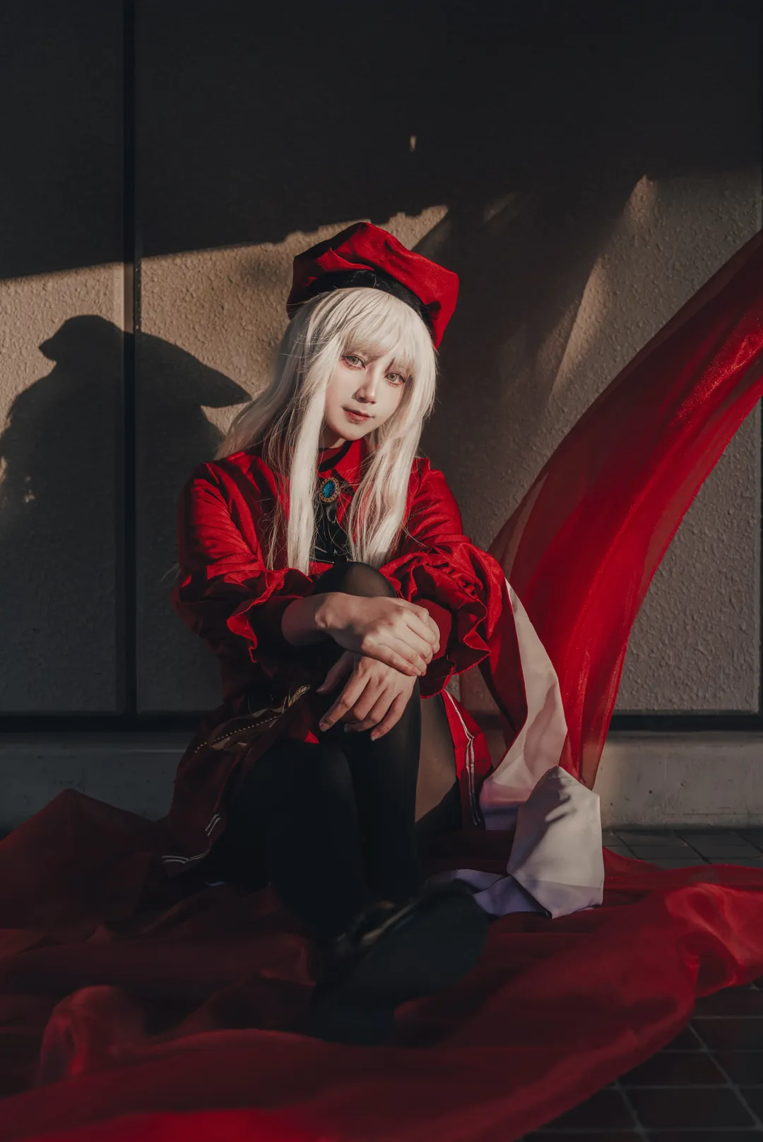 Fate/Grand Order, コスプレ撮影, カレン・オルテンシアのコスプレ, 都市の屋外風景, 赤い紗の光影 - 1枚目