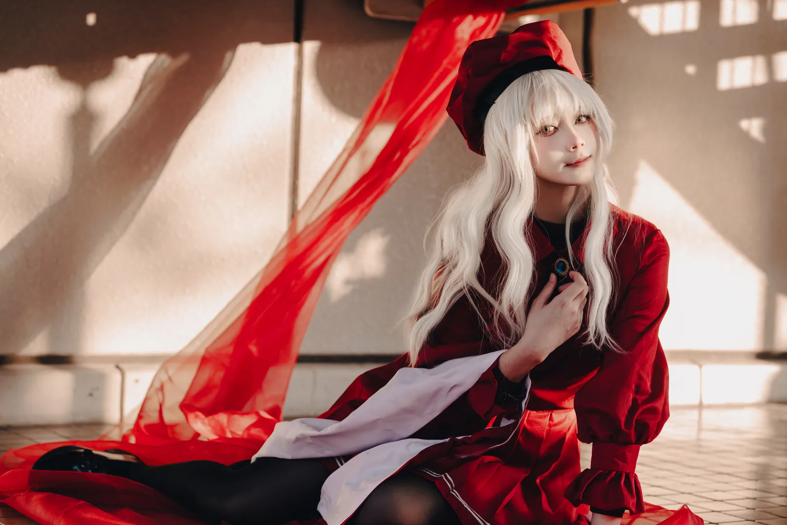 Fate/Grand Order, コスプレ撮影, カレン・オルテンシアのコスプレ, 都市の屋外風景, 赤い紗の光影 - 10枚目