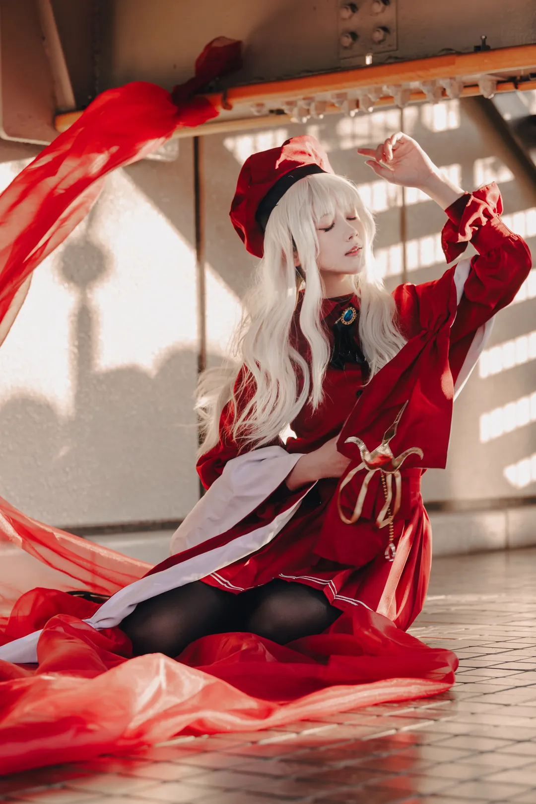 Fate/Grand Order, コスプレ撮影, カレン・オルテンシアのコスプレ, 都市の屋外風景, 赤い紗の光影 - 13枚目