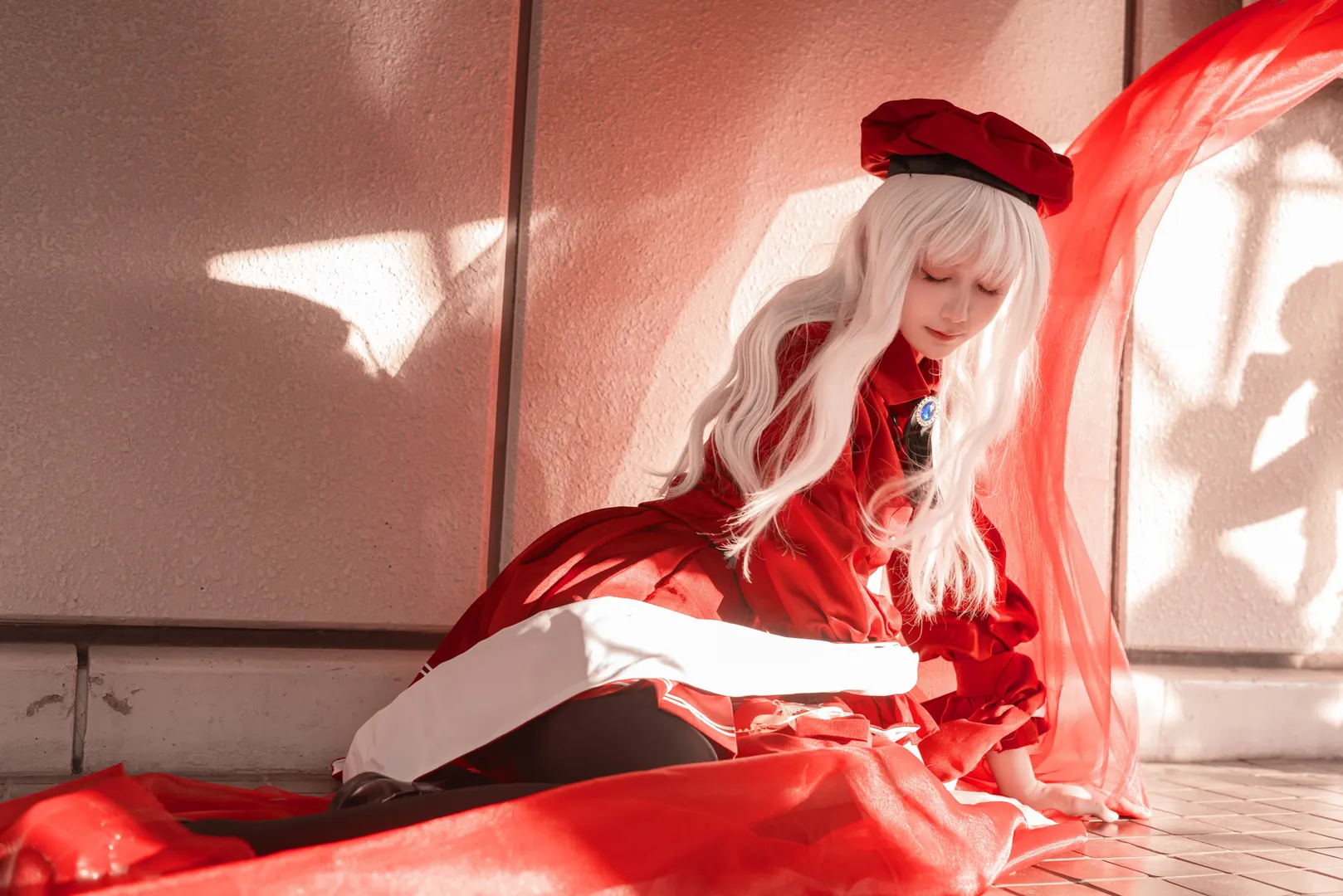 Fate/Grand Order, コスプレ撮影, カレン・オルテンシアのコスプレ, 都市の屋外風景, 赤い紗の光影 - 14枚目