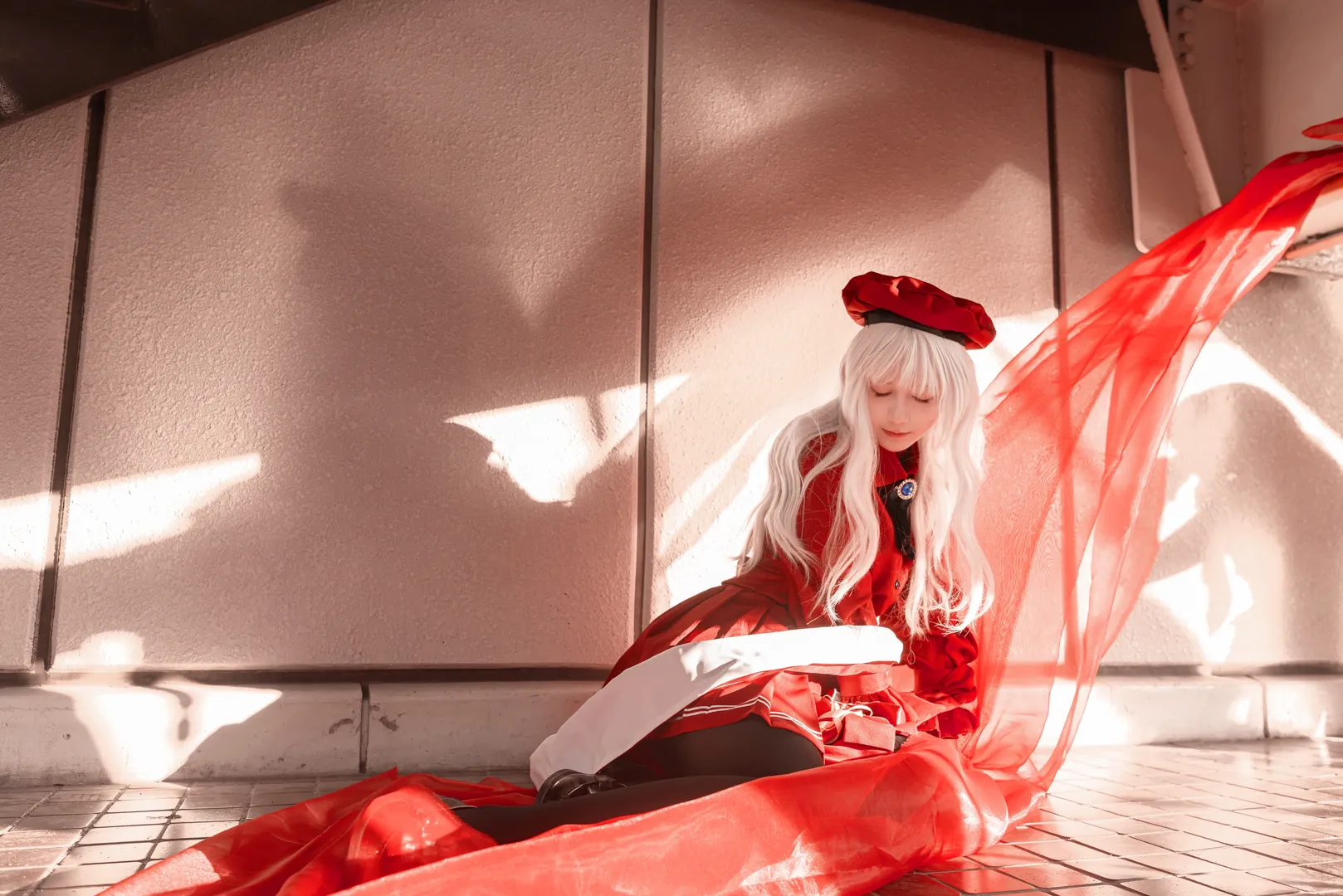 Fate/Grand Order, コスプレ撮影, カレン・オルテンシアのコスプレ, 都市の屋外風景, 赤い紗の光影 - 15枚目