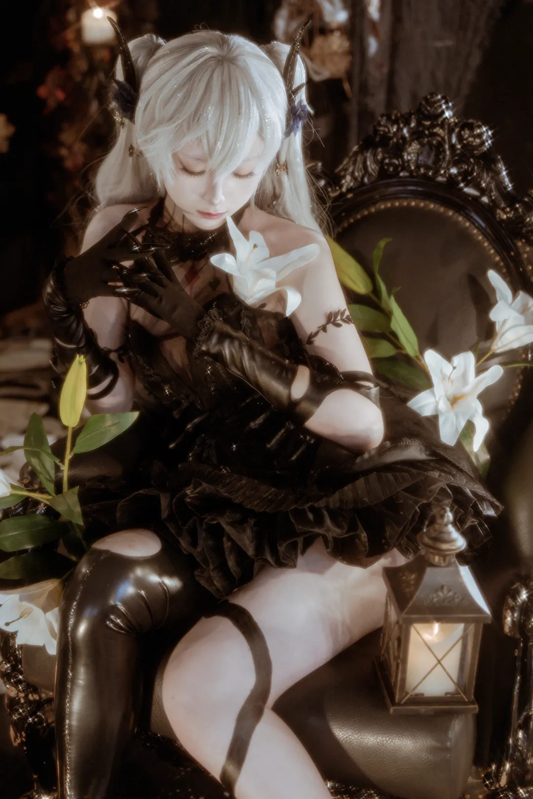 FGO, cosplay摄影, 暗黑哥特风, 莉莉丝cos, 十周年礼服 - 第9张