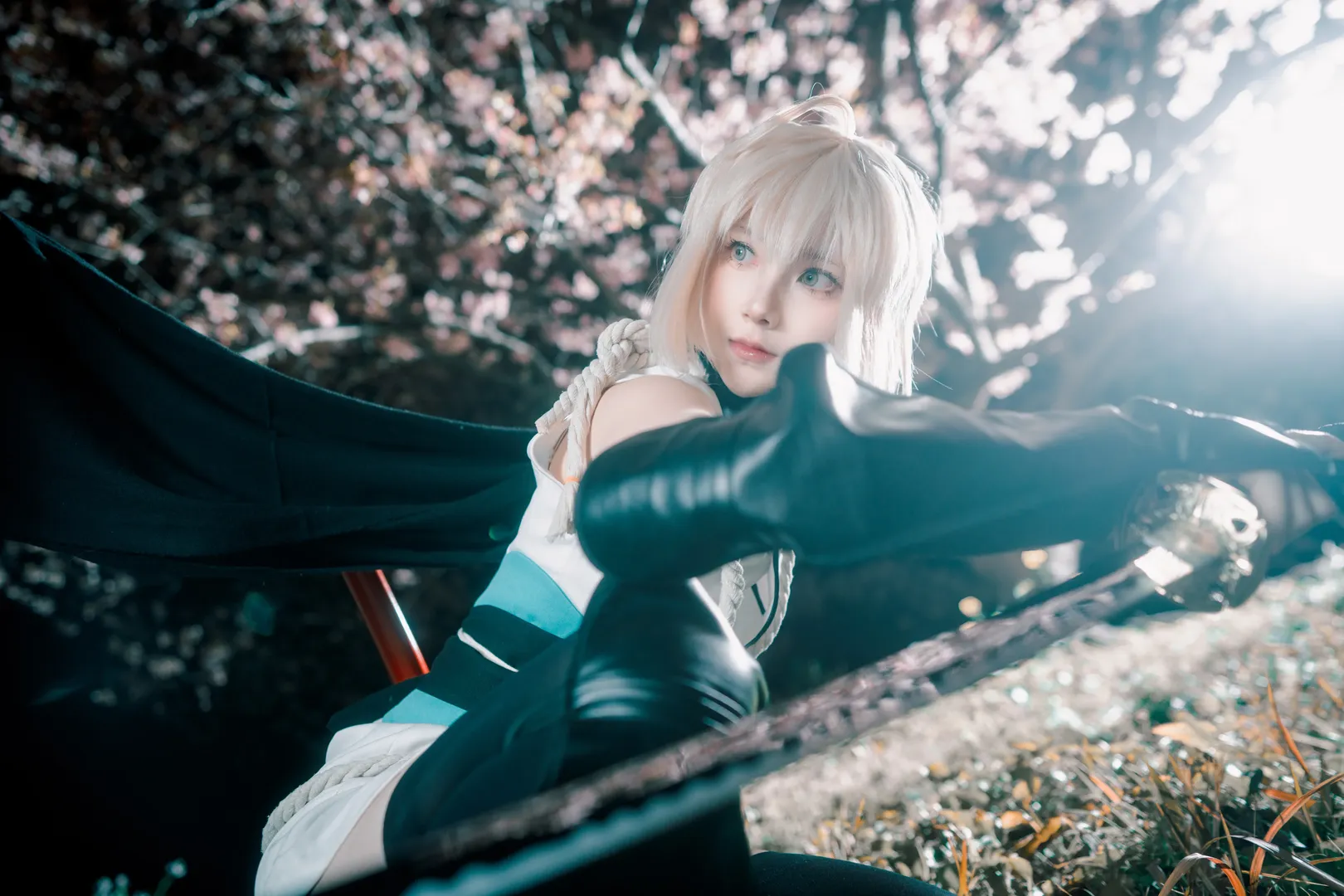 樱花摄影, 冲田总司cos, fgo, 加州清光, 剑道风 - 第16张