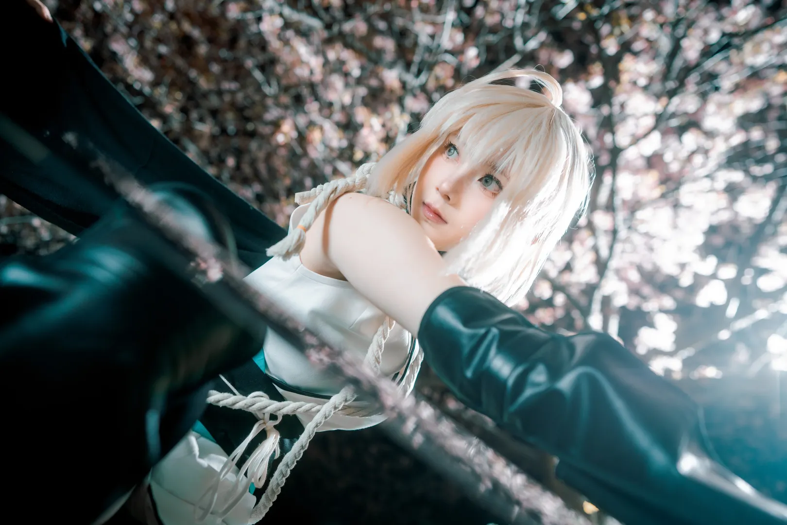 樱花摄影, 冲田总司cos, fgo, 加州清光, 剑道风 - 第17张