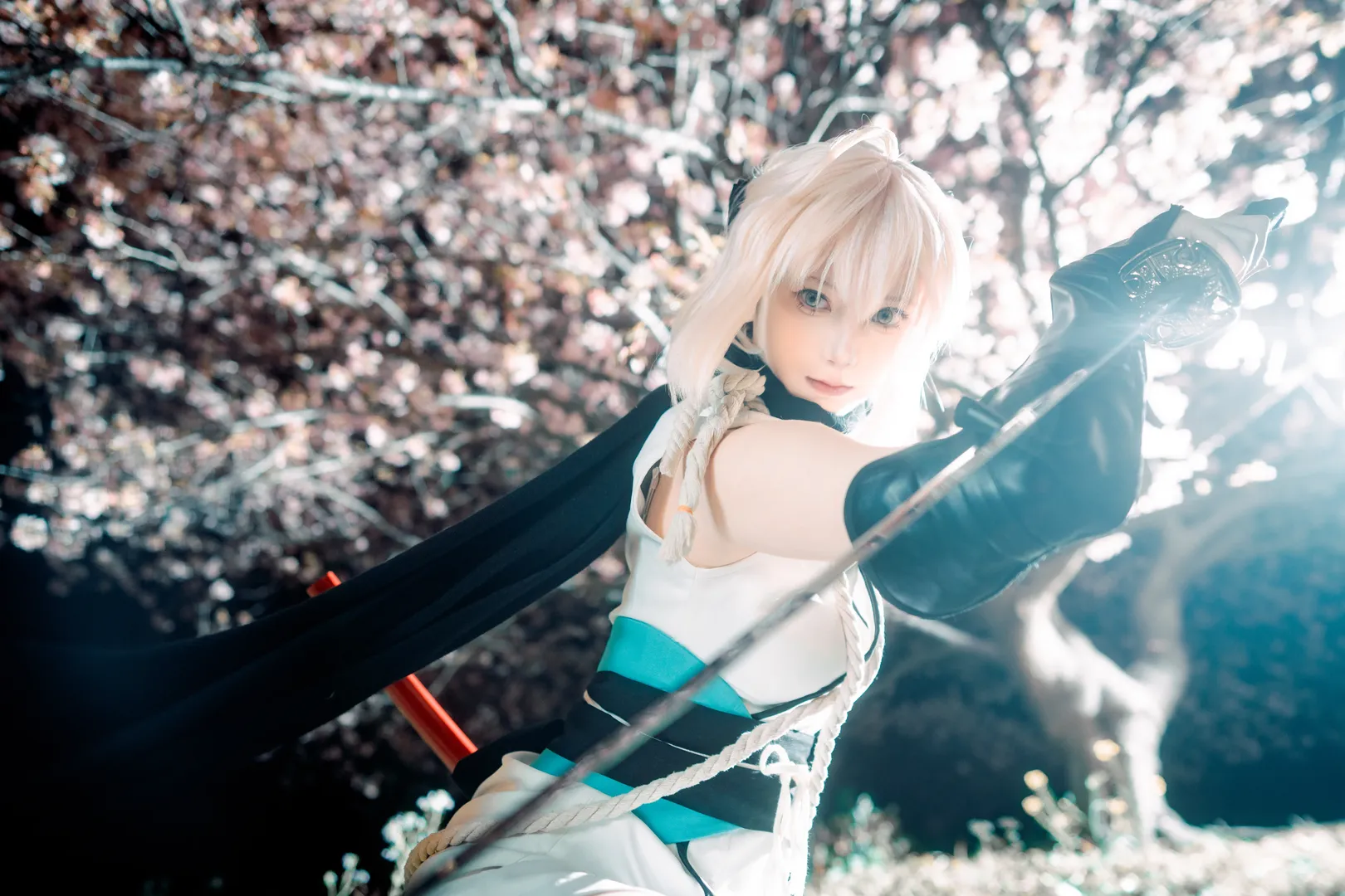 樱花摄影, 冲田总司cos, fgo, 加州清光, 剑道风 - 第18张