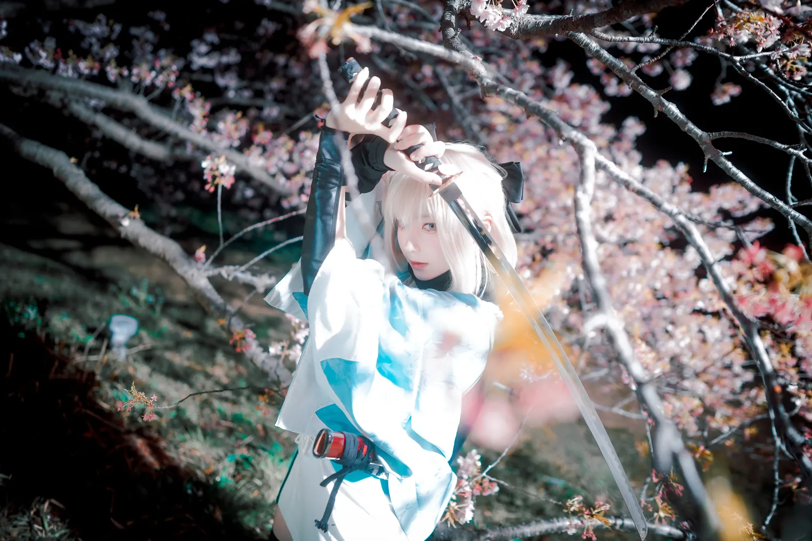 樱花摄影, 冲田总司cos, fgo, 加州清光, 剑道风 - 第3张