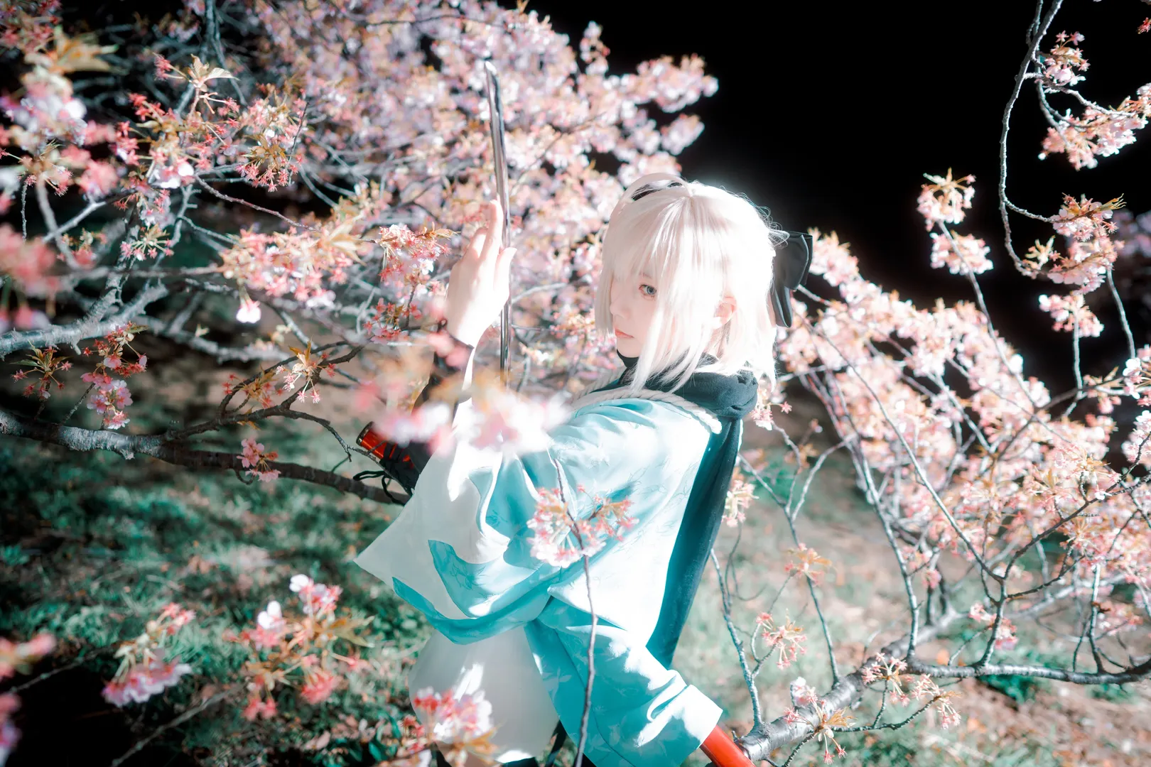 樱花摄影, 冲田总司cos, fgo, 加州清光, 剑道风 - 第4张
