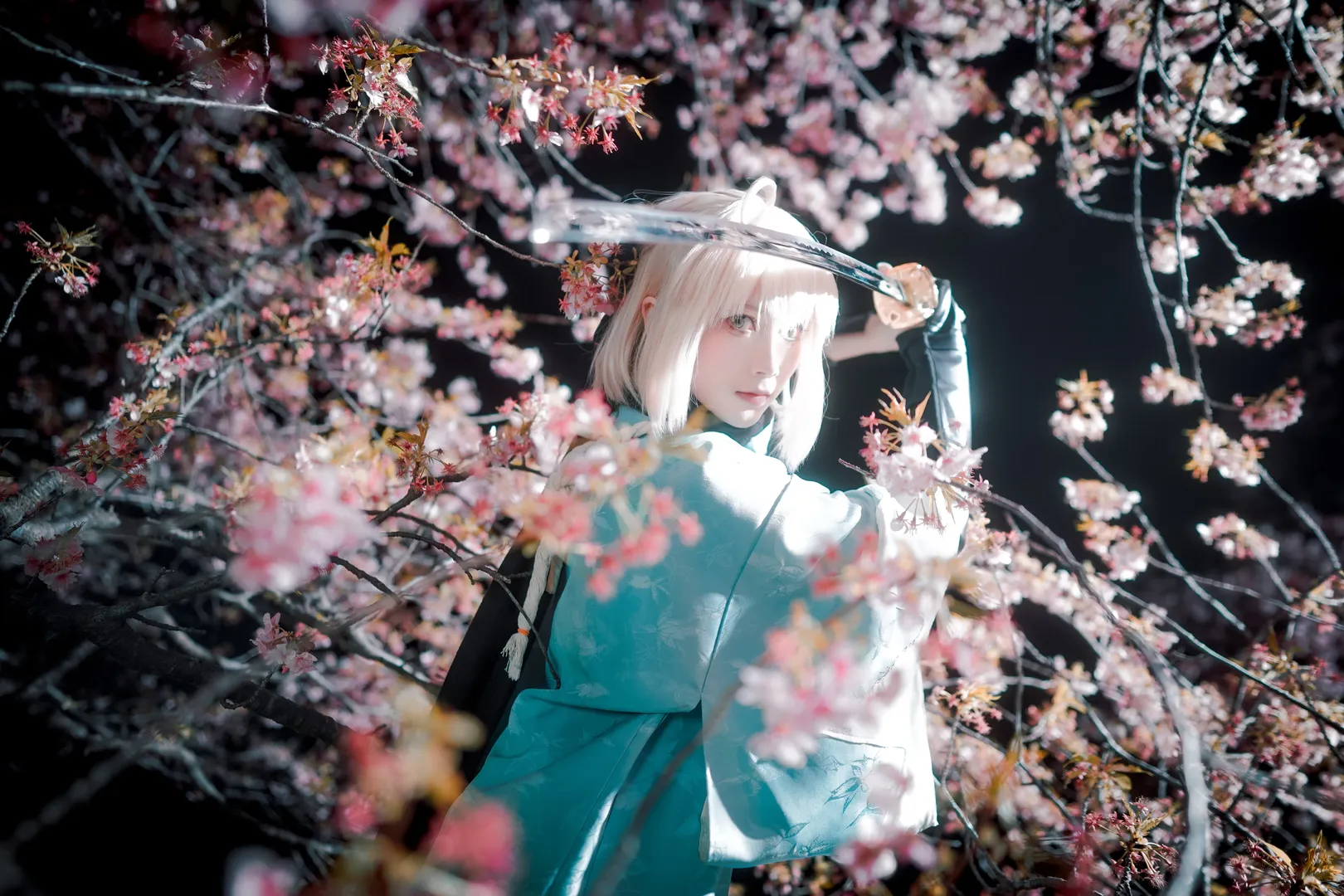 樱花摄影, 冲田总司cos, fgo, 加州清光, 剑道风 - 第5张