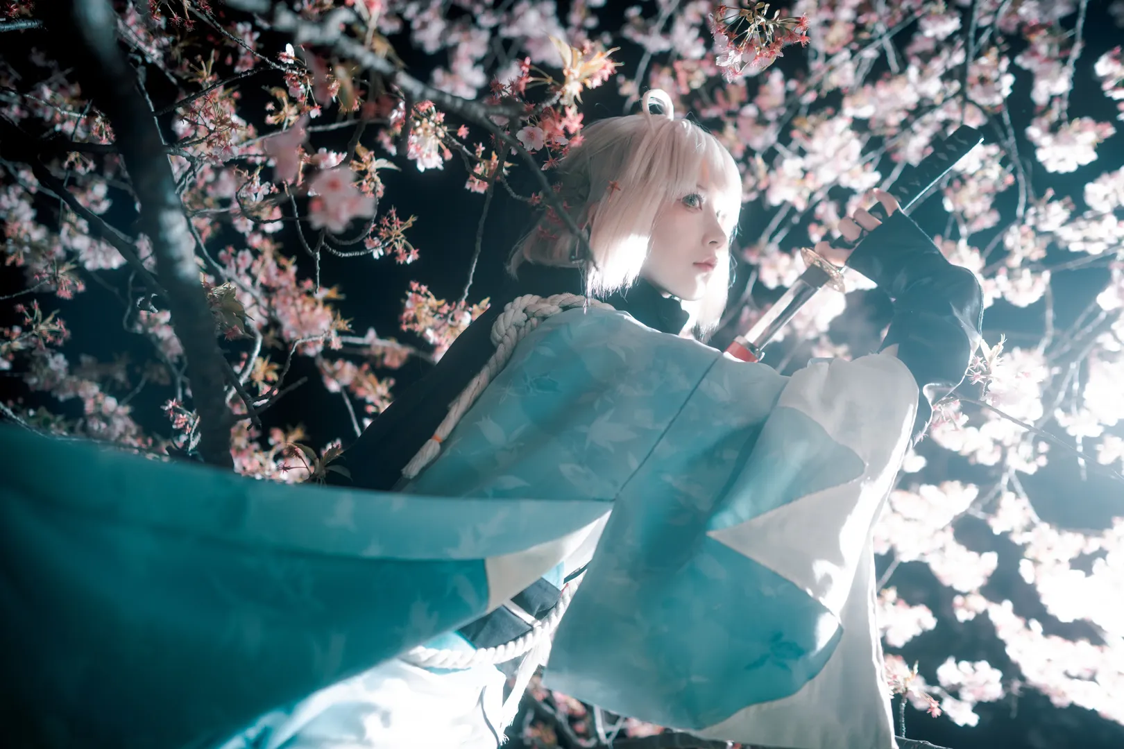 樱花摄影, 冲田总司cos, fgo, 加州清光, 剑道风 - 第8张