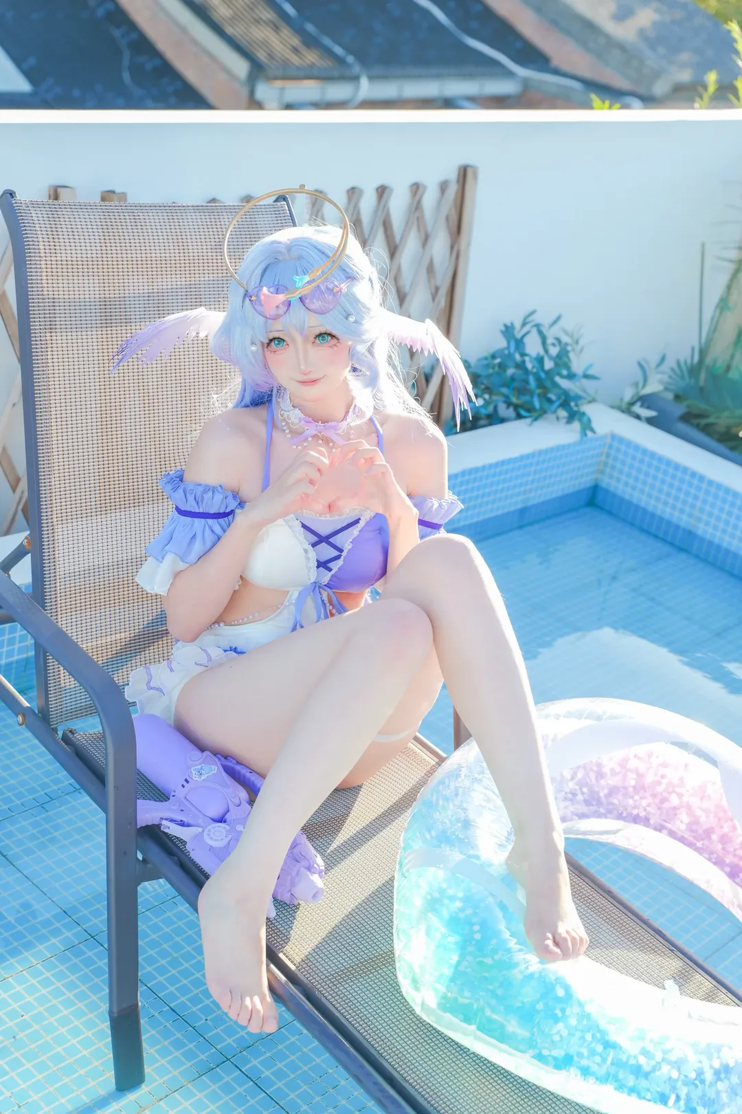 治愈系, cosplay, 夏日穿搭, 泳池派对, 泳装摄影 - 第2张