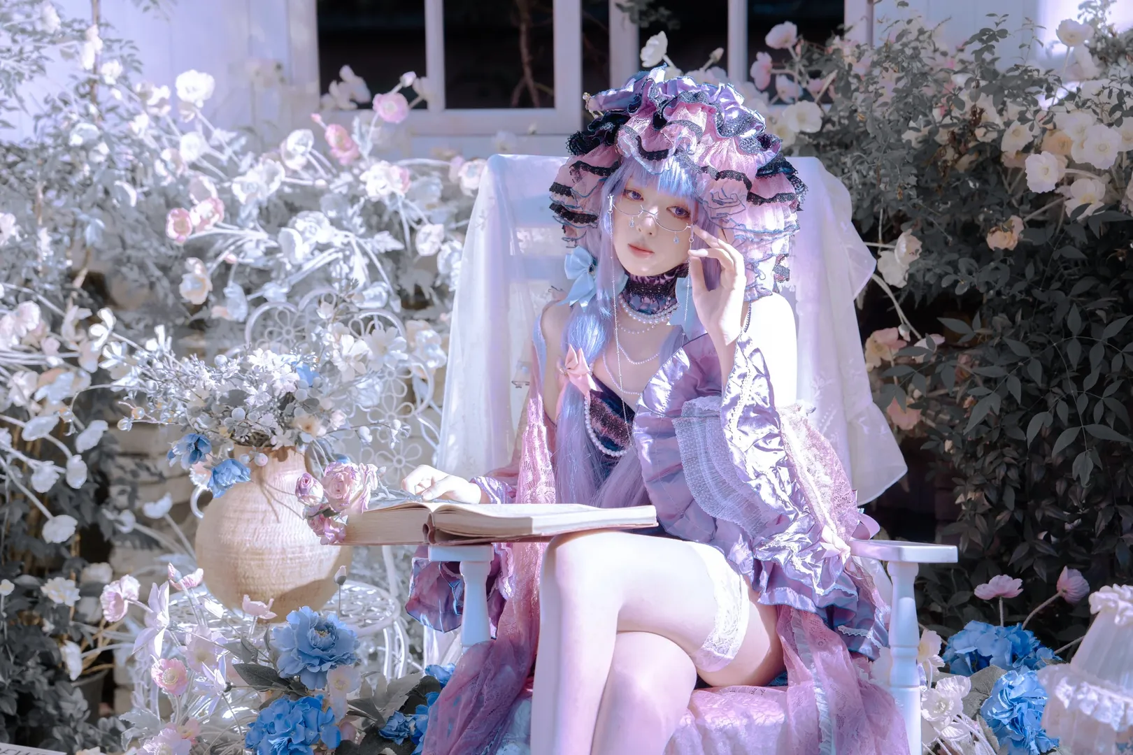 氛围感, 东方project, 帕秋莉cos, 唯美穿搭, 知识少女 - 第3张