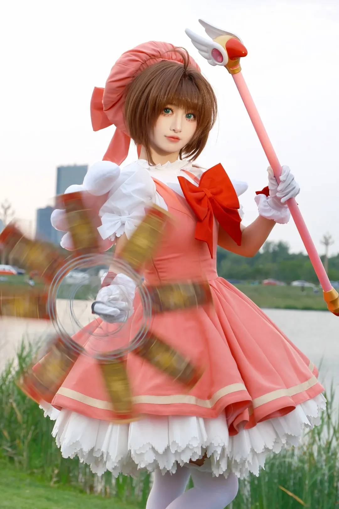 角色还原, 木之本樱cos, 魔卡少女樱, cosplay动作参考, 场照教程 - 第4张
