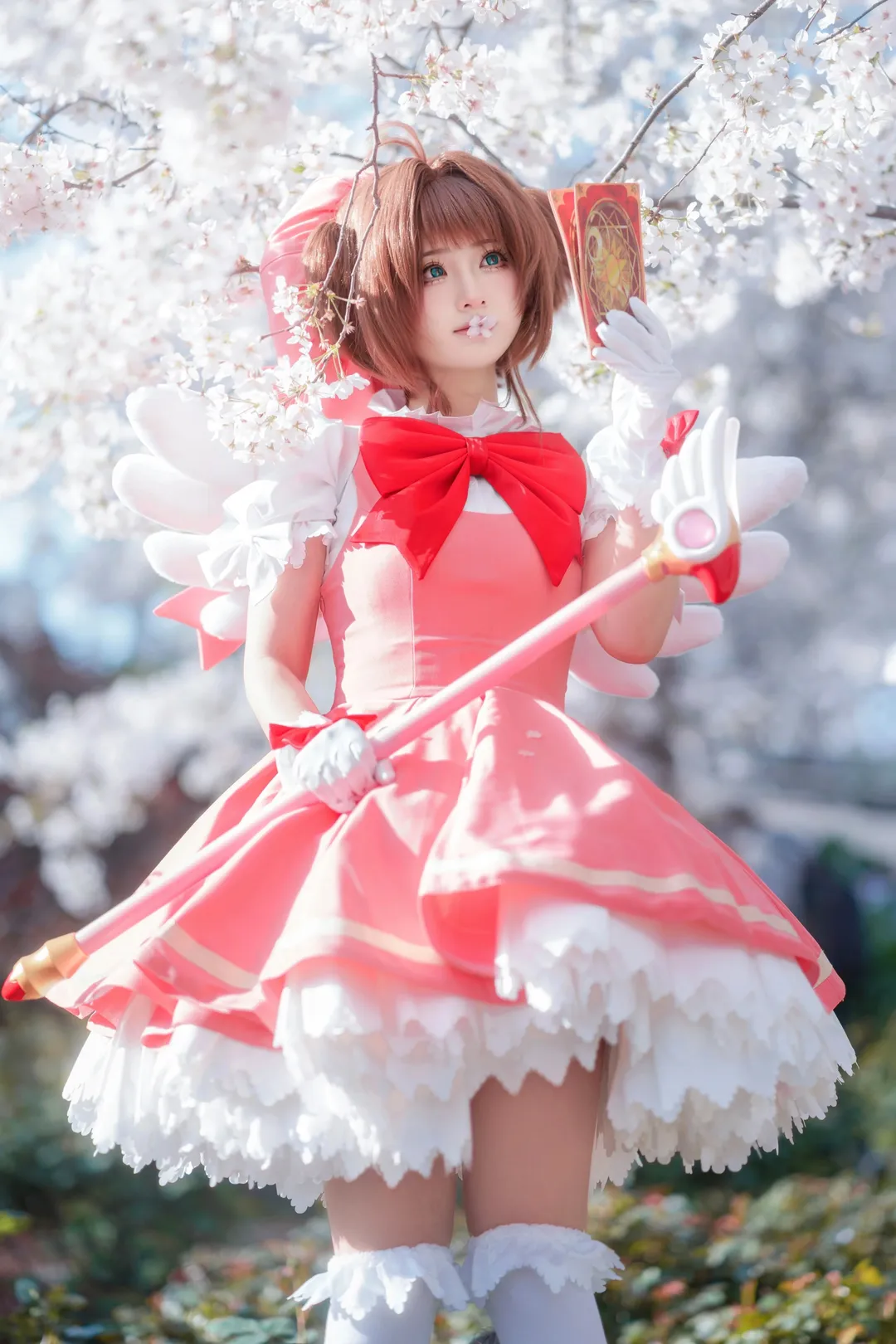 角色还原, 木之本樱cos, 魔卡少女樱, cosplay动作参考, 场照教程 - 第5张