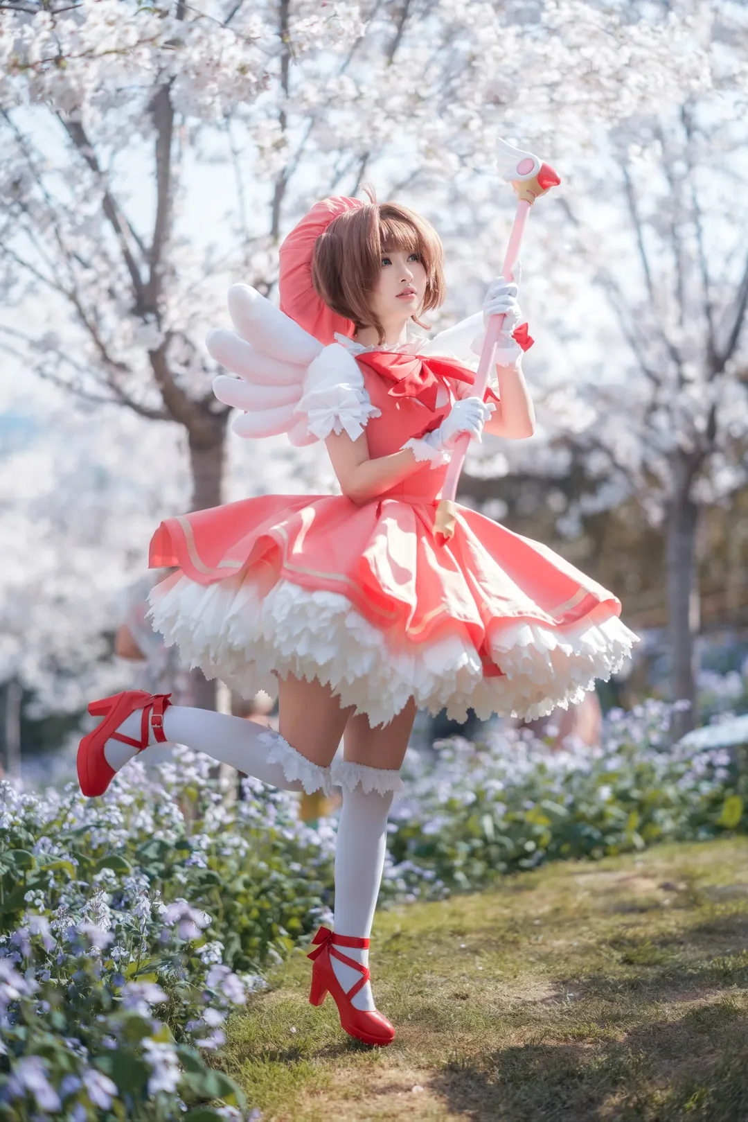 角色还原, 木之本樱cos, 魔卡少女樱, cosplay动作参考, 场照教程 - 第7张