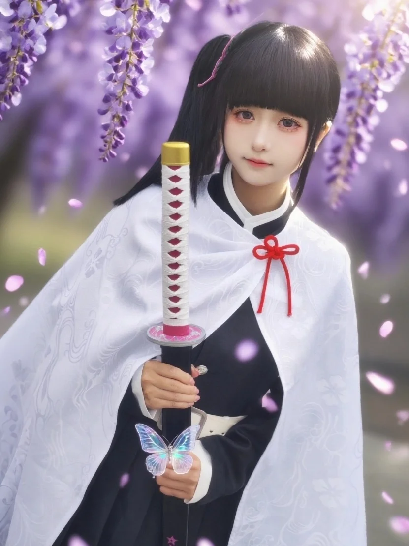 场照, 鬼灭之刃, 栗花落香奈乎cos, cosplay分享, 豆包AI换背景
