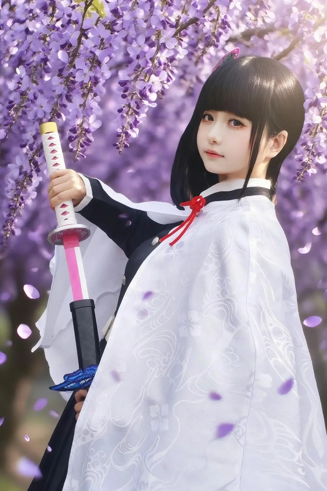 场照, 鬼灭之刃, 栗花落香奈乎cos, cosplay分享, 豆包AI换背景 - 第2张