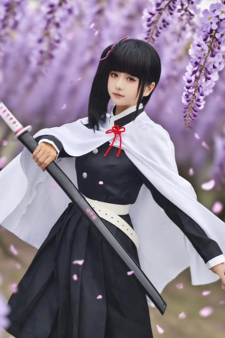 场照, 鬼灭之刃, 栗花落香奈乎cos, cosplay分享, 豆包AI换背景 - 第3张