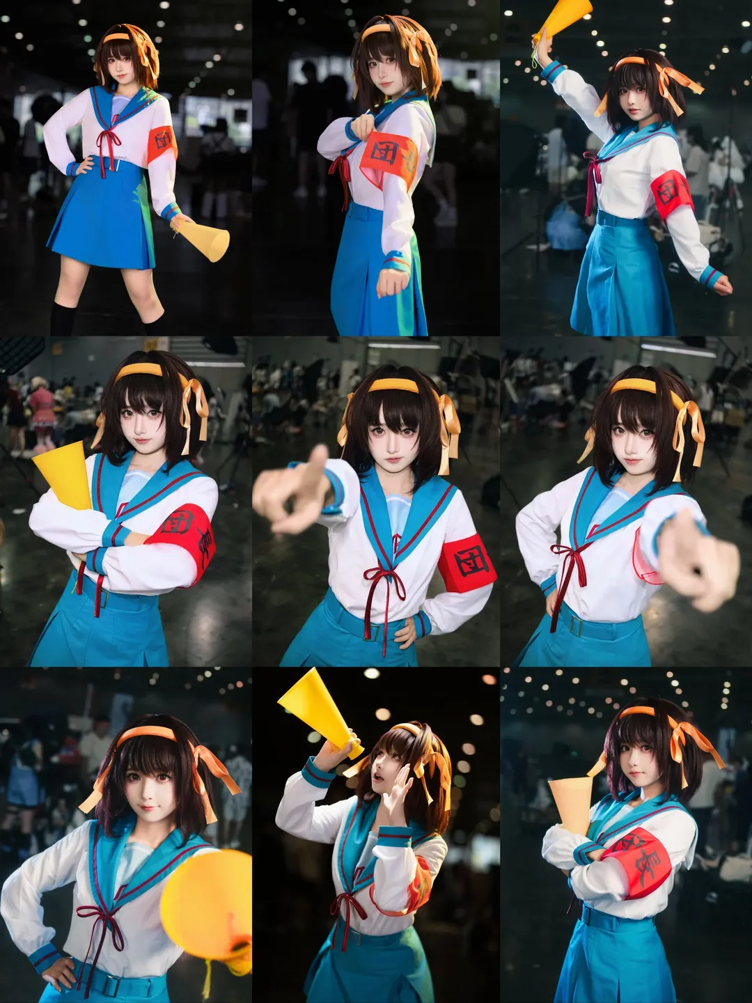 漫展场照, 二次元cosplay, 动作参考, 凉宫春日cos, 凉宫春日的忧郁 - 第1张
