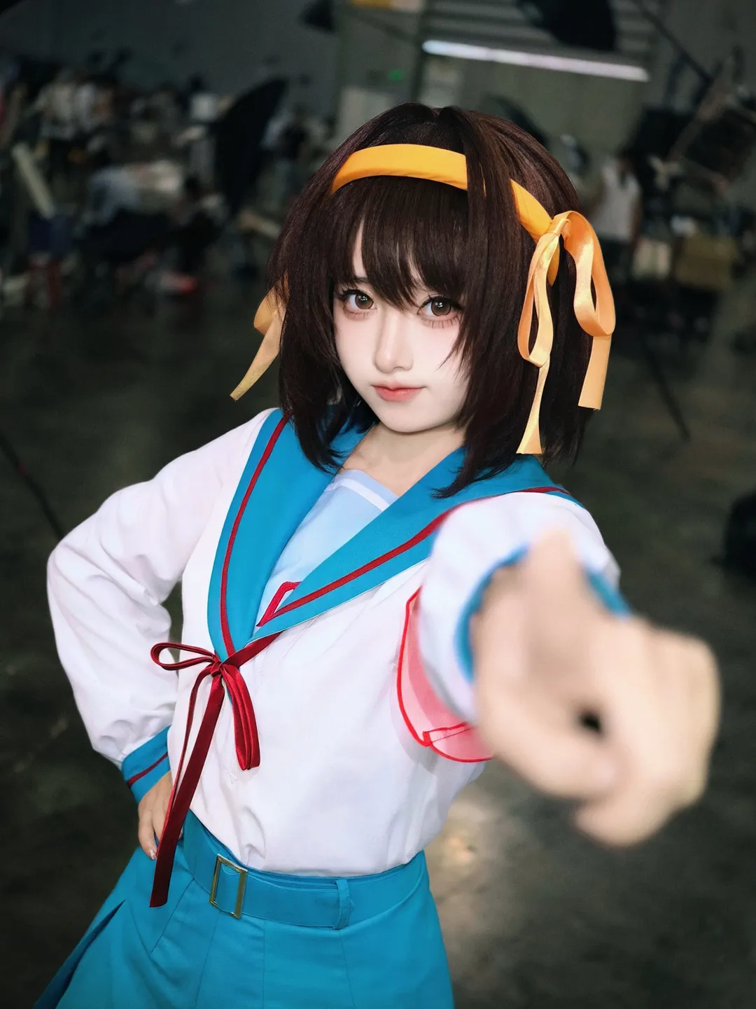 漫展场照, 二次元cosplay, 动作参考, 凉宫春日cos, 凉宫春日的忧郁 - 第4张
