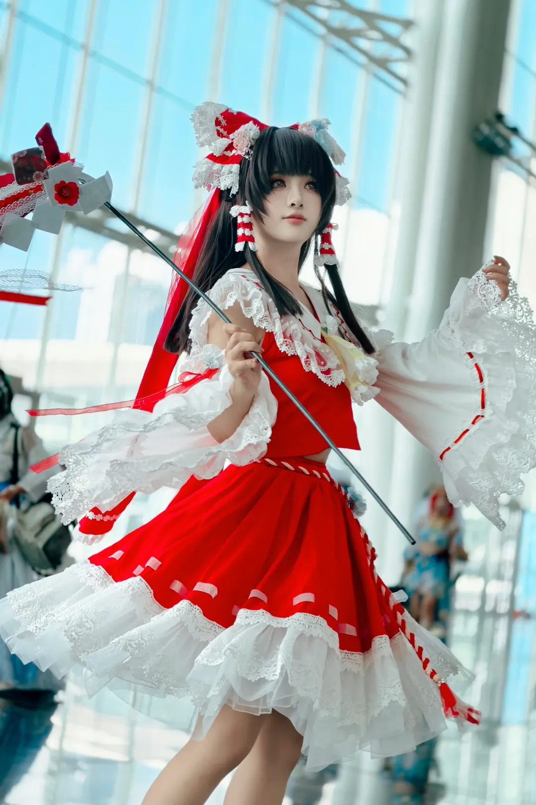 博麗霊夢コスプレ, 東方Project, ポーズ参考, イベント撮影のポーズ, インスピレーションの共有 - 12枚目